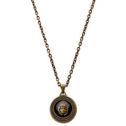 Obelius | Vintage Gold-tone Medusa Tondo Necklace
