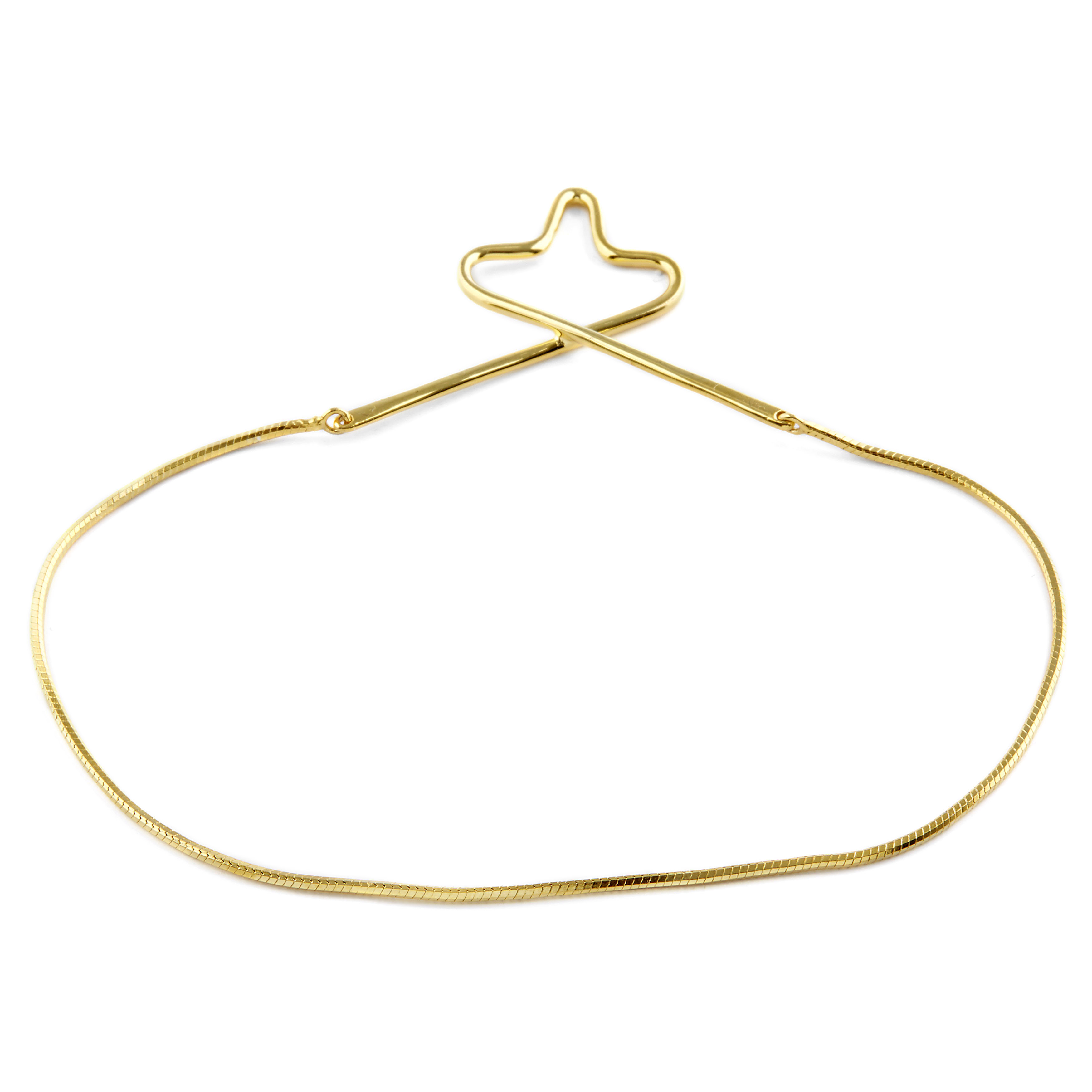 925 Zilveren Goudvergulde Stropdasketting met Slang - 4