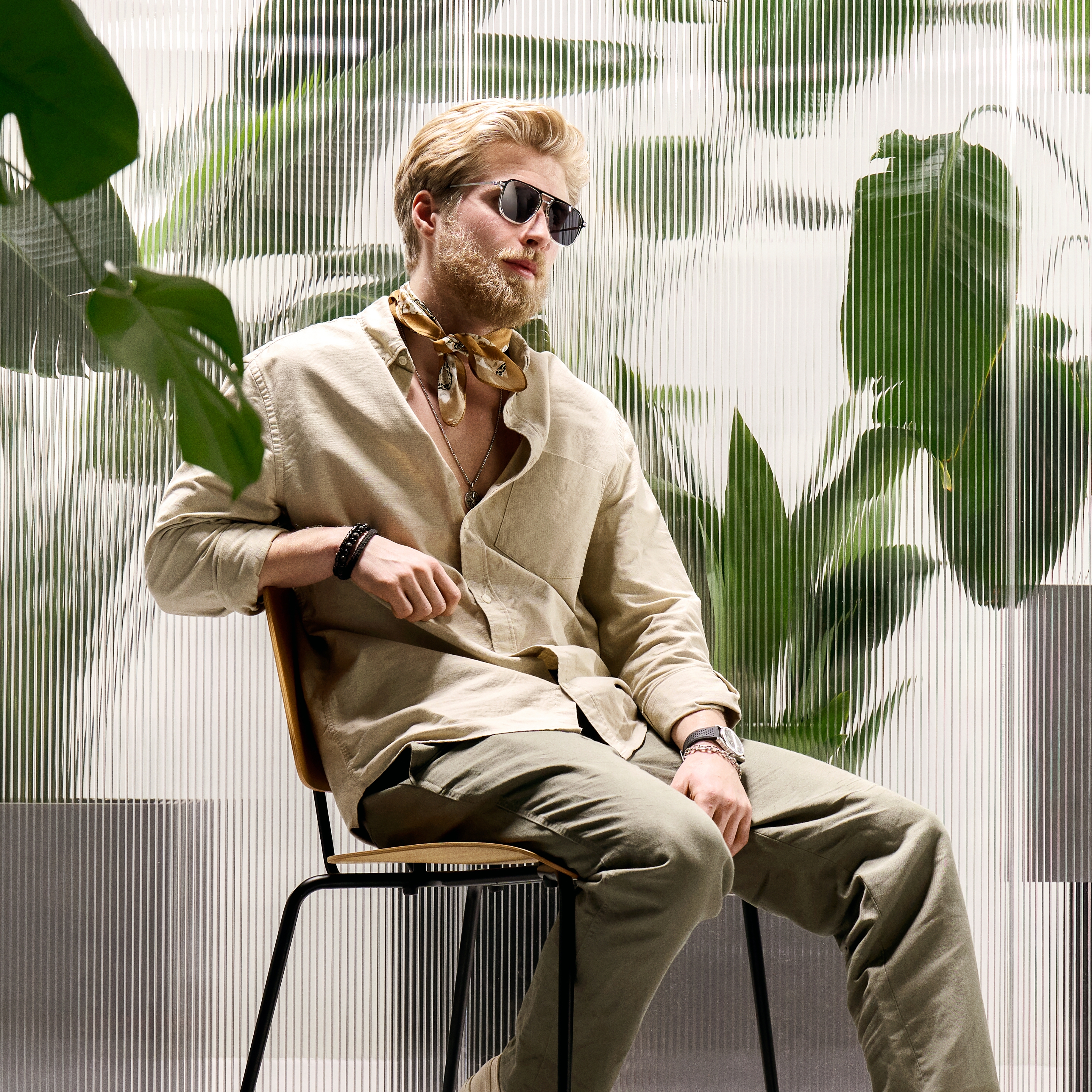 Occasus | Černé a průhledné tmavé polarizační sluneční brýle s dvojitým nosníkem - 5