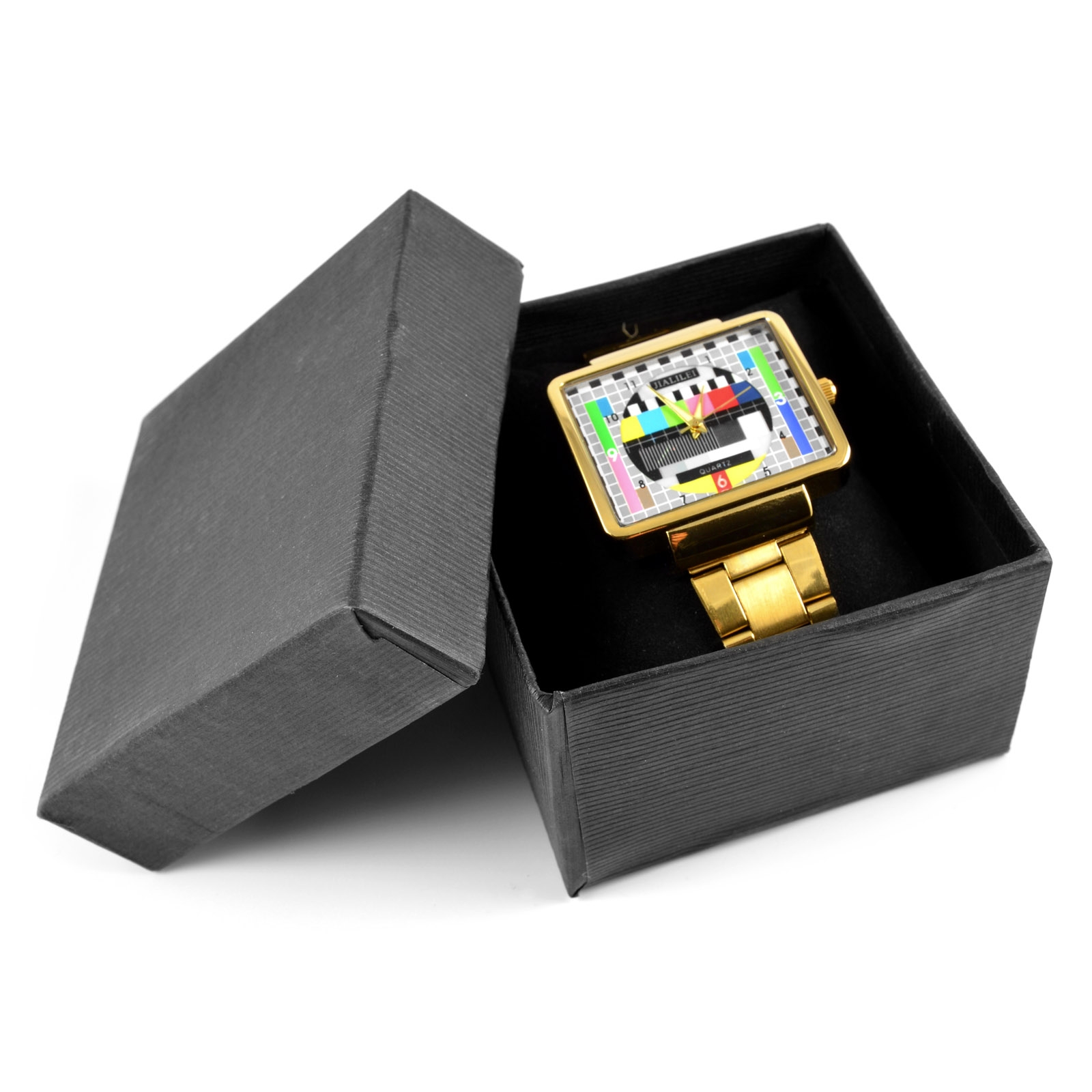 Retro zelta krāsas TV pulkstenis - 2