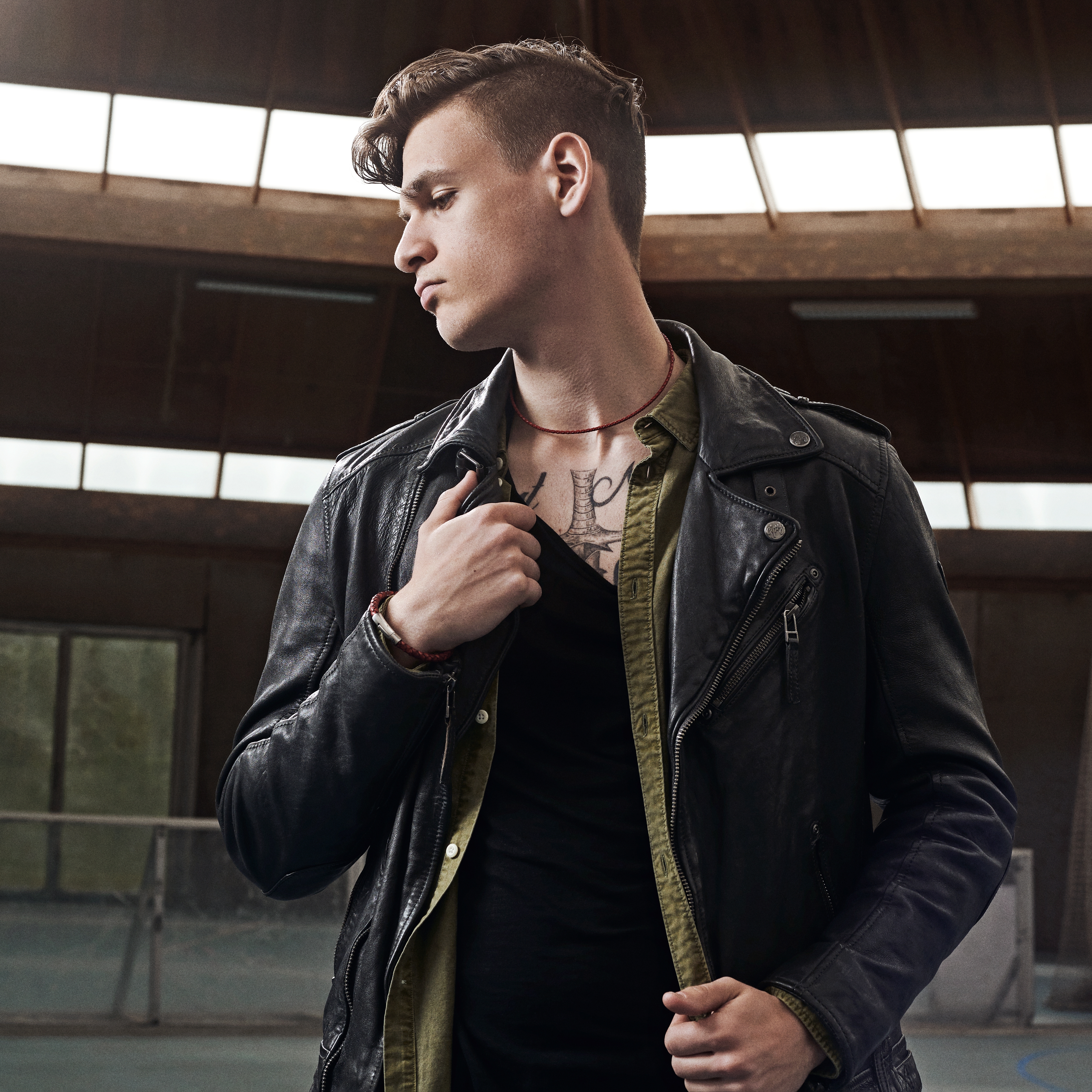 Rødt Bolo Skinnarmbånd - 4