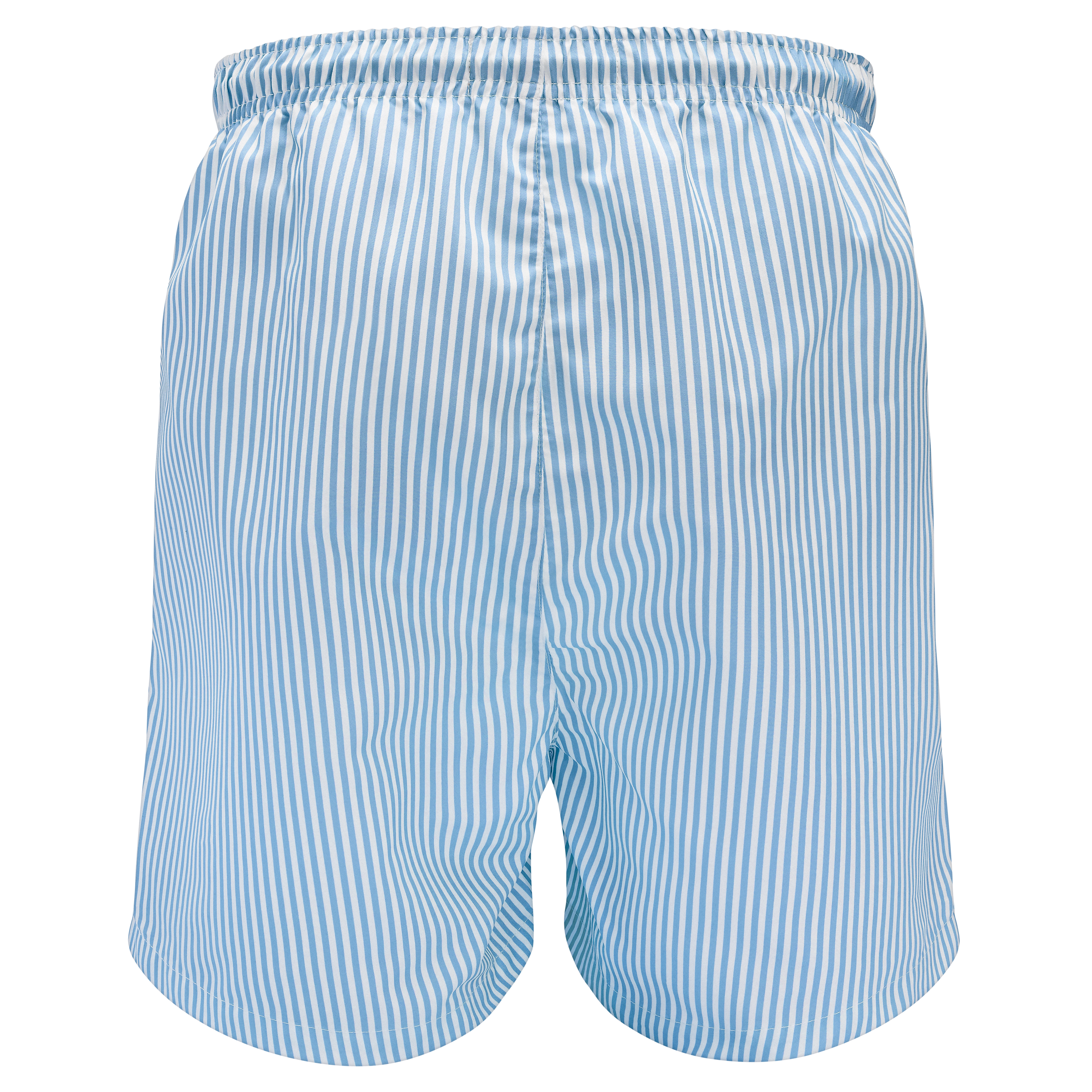 Striped Blue &amp; White Swim Shorts - 6