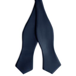 Navy Blue Self-Tie Grosgrain Diamond Tip Bow Tie
