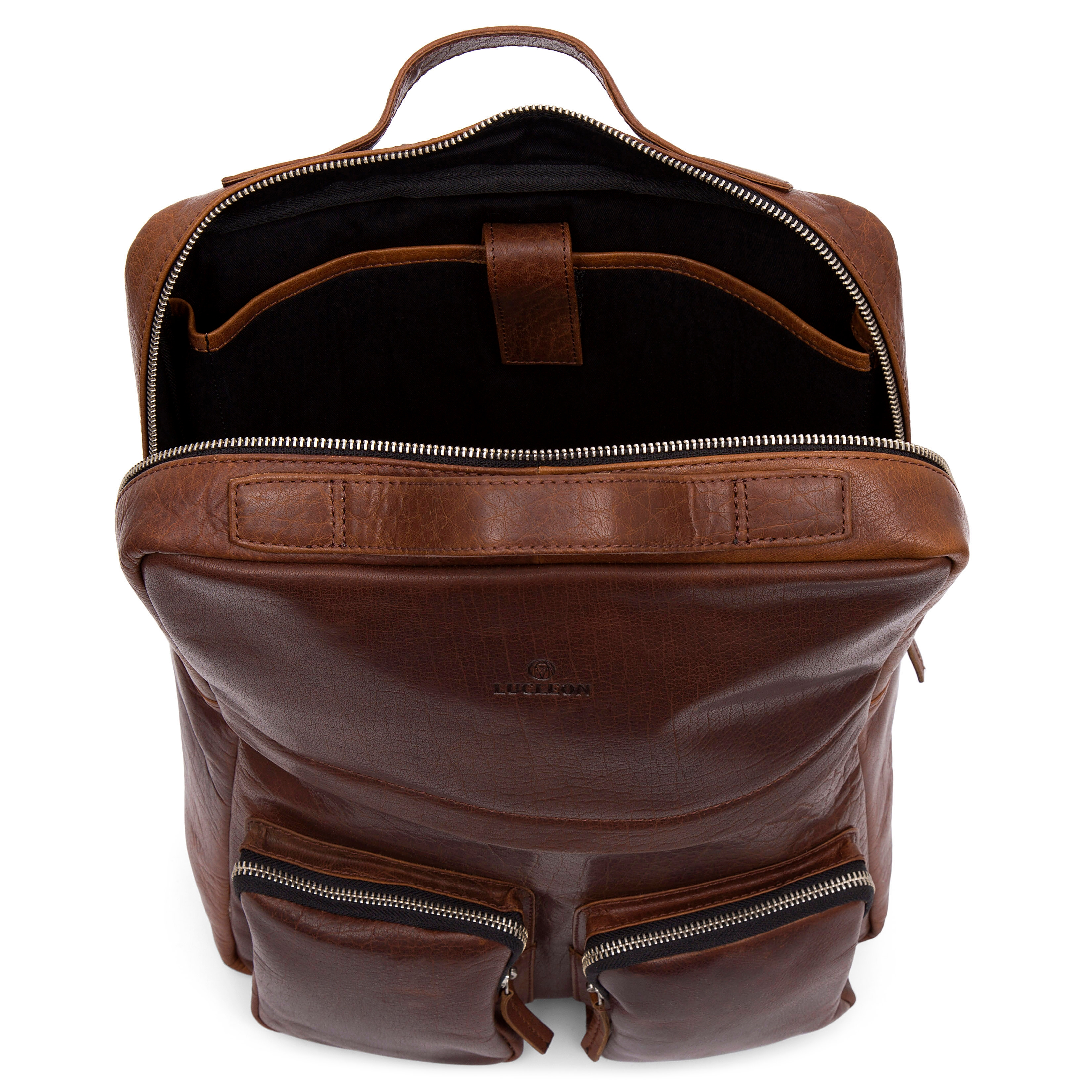 Montreal Retro Ljusbrun Ryggsäck i Läder - 5