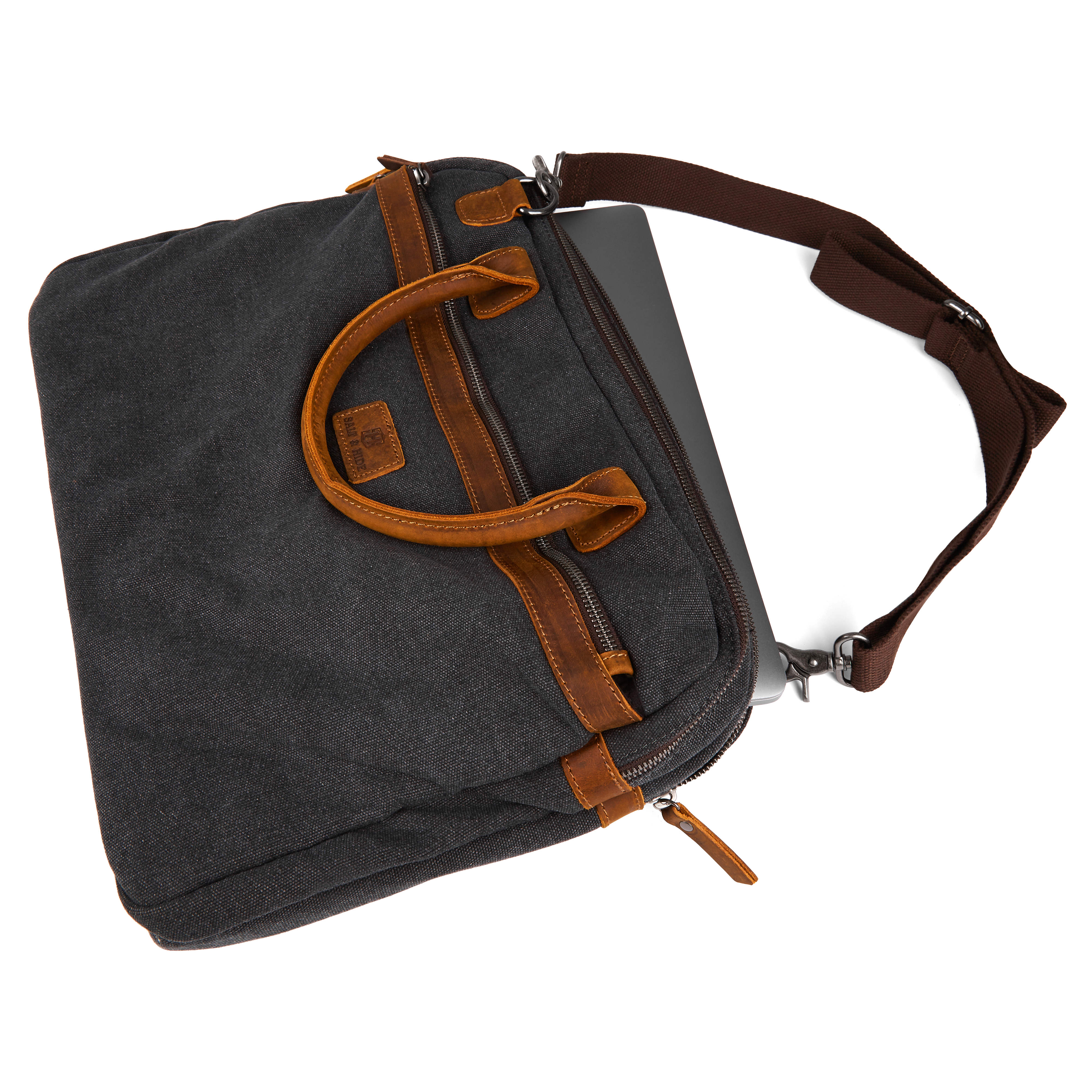 Shane Graue & Hellbraune Laptoptasche - 8