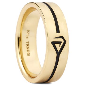 Позлатен сребърен пръстен с логото на Northern Jewelry