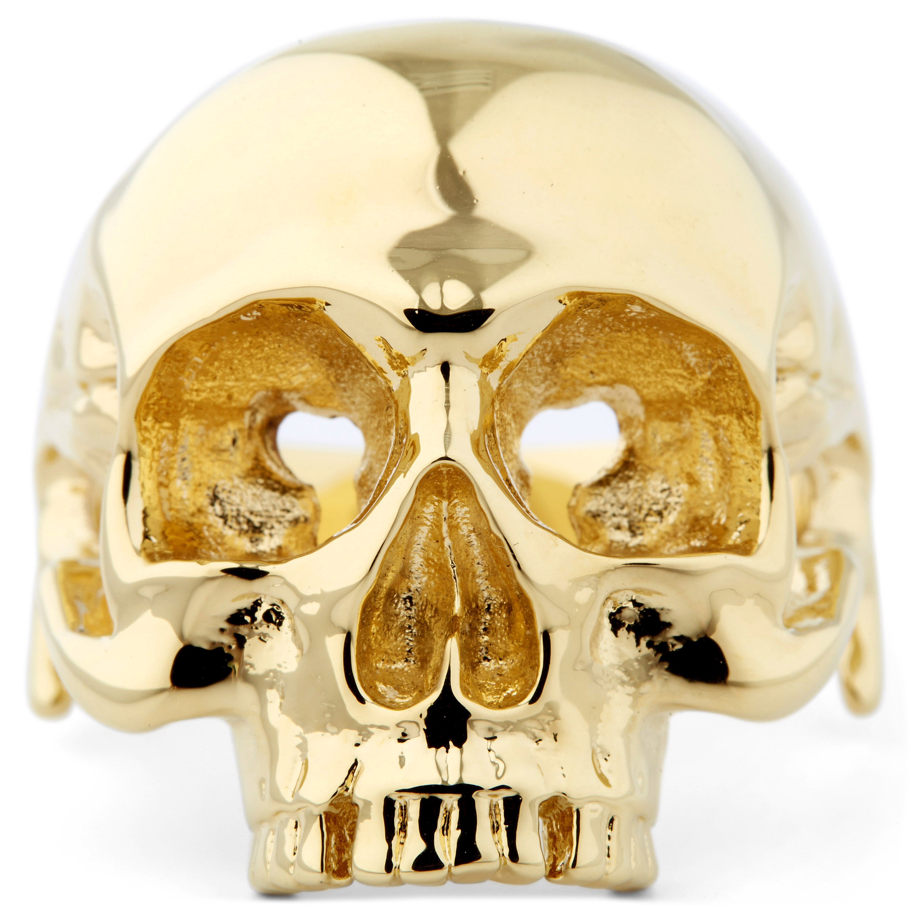 Vertex Skull 925s Gold Classic Ring - 3