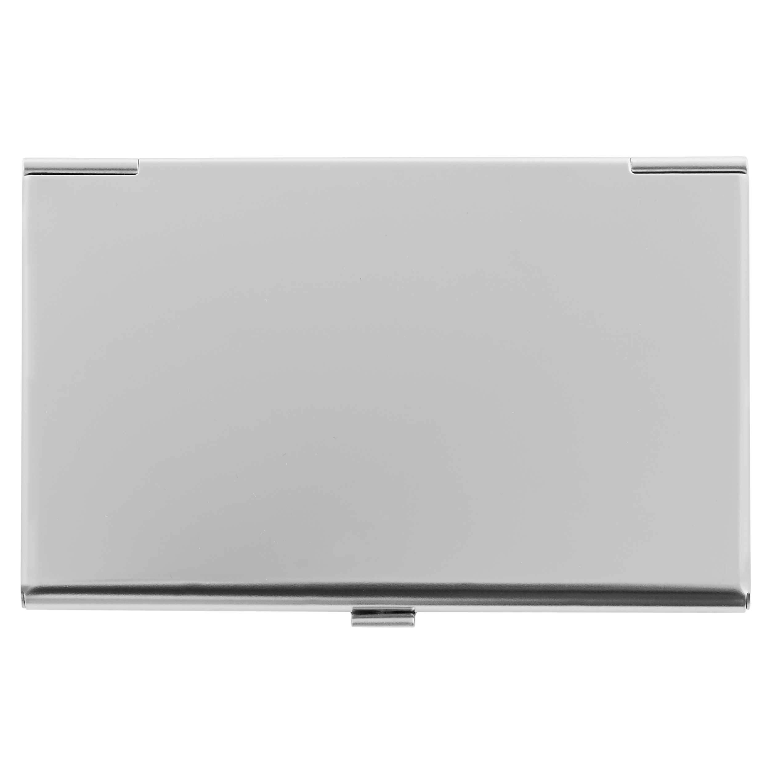 Slim Brushed Silver-Tone Stainless Steel Card Holder - 3