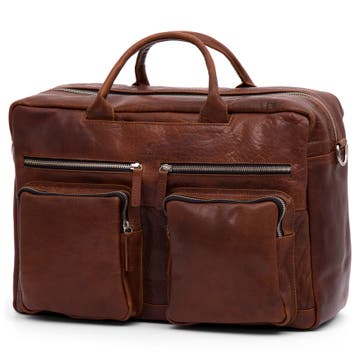 Montreal Combi Tan Leather Travel Bag