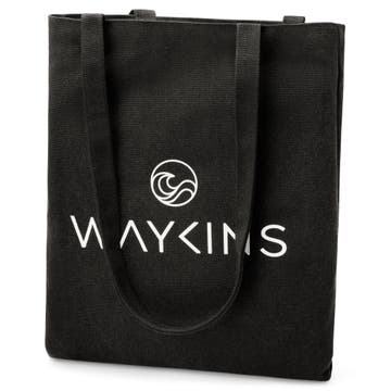 Waykins - Pieni musta puuvilla tote bag Waykins - Pieni musta puuvilla tote bag
