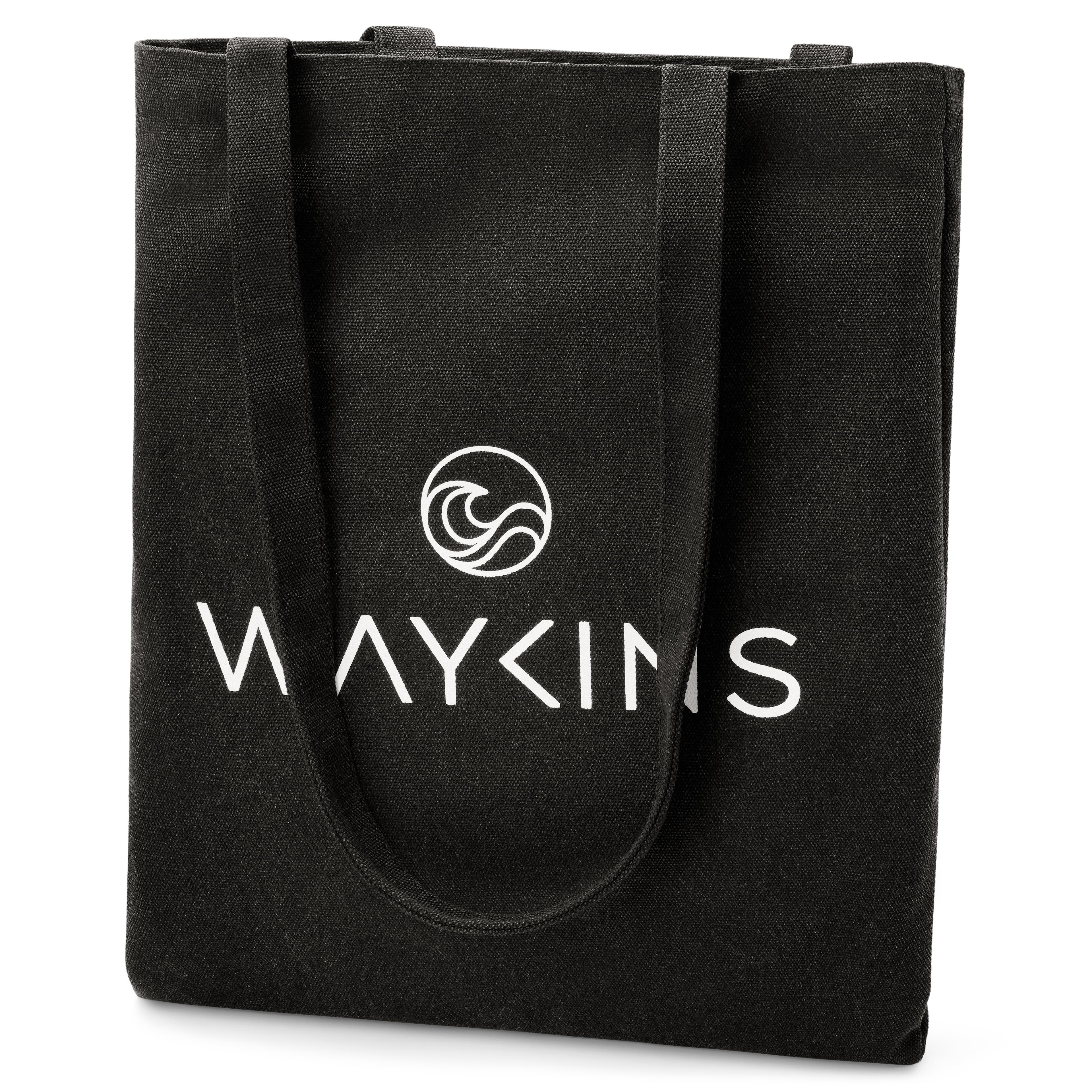 Waykins - Small black cotton tote bag Waykins - Small black cotton tote bag