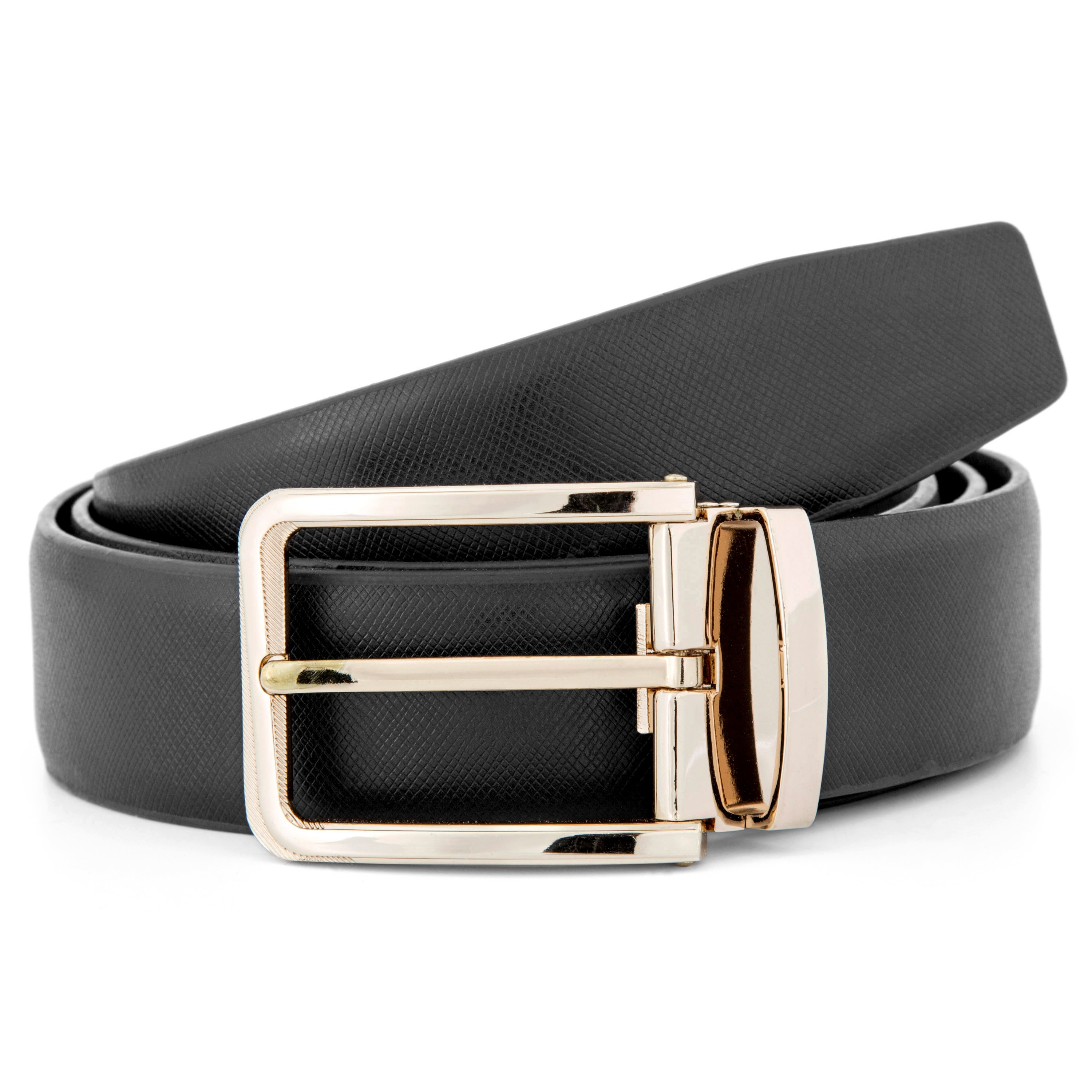 Klassischer Strukturierter V2 Ledergürtel - 1