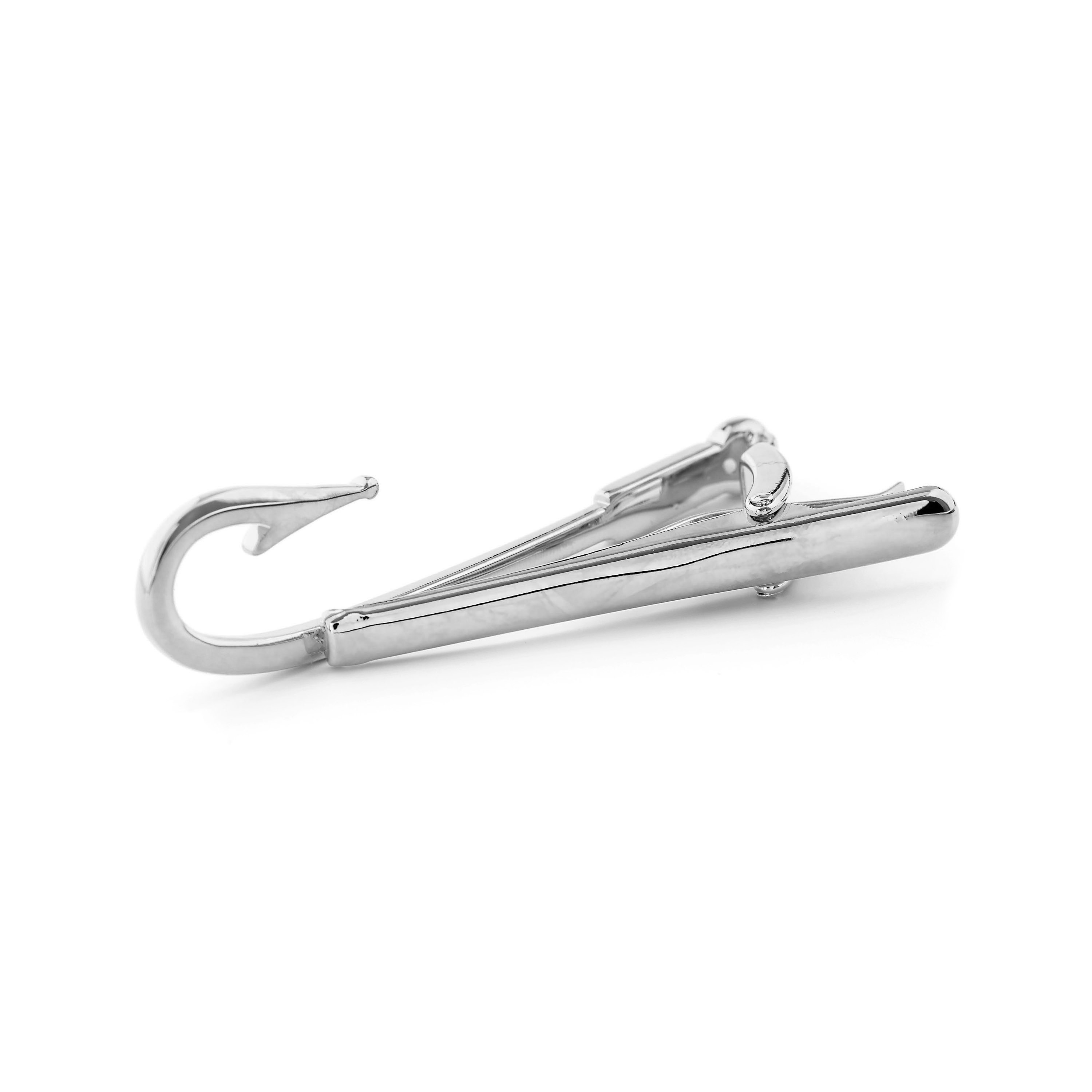 Short Silver-Tone Sailor’s Hook Tie Clip - 3