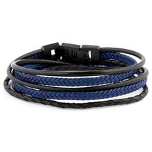 Blue leather bracelets