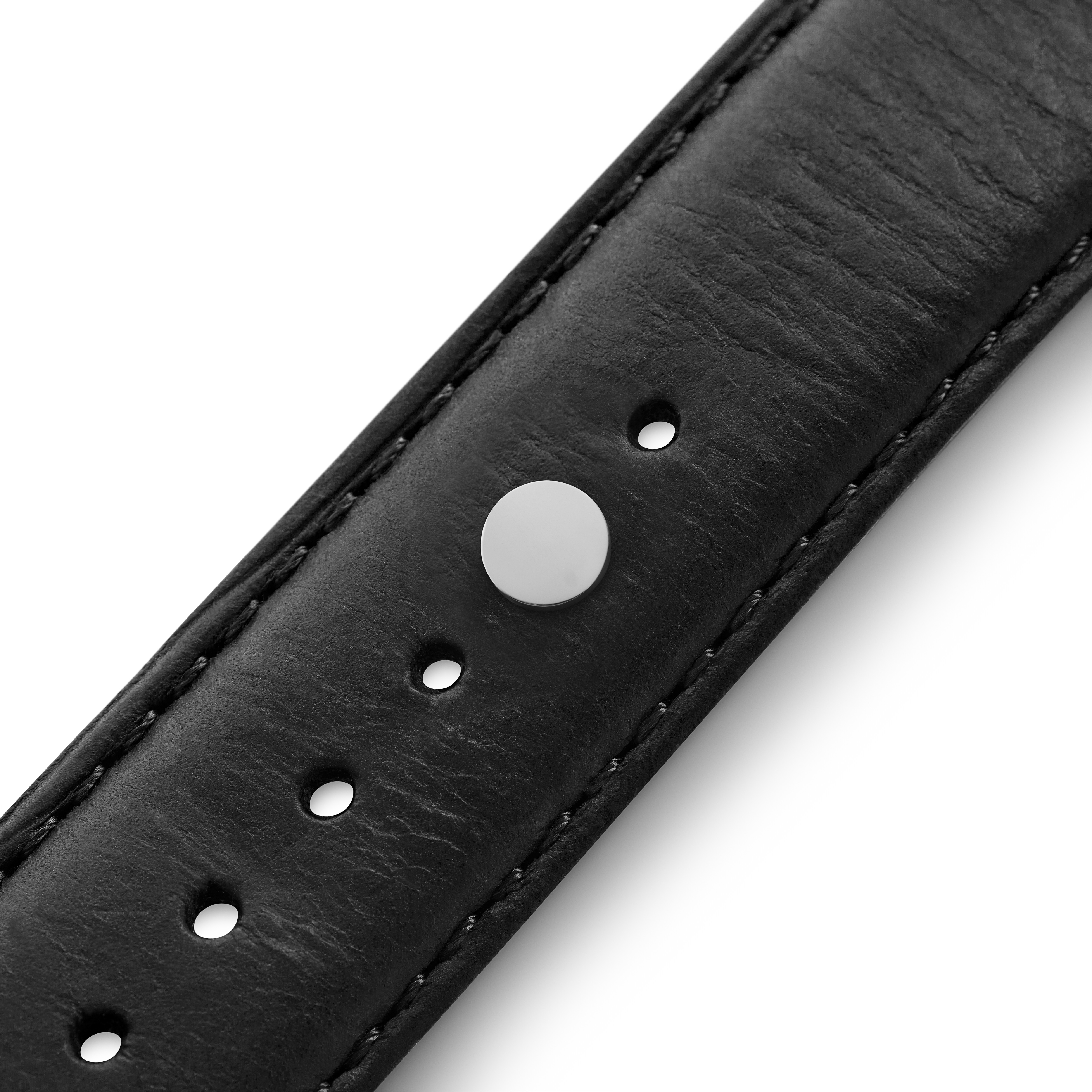 Silberfarbener Knopf-Uhrenanhänger aus Edelstahl - 4