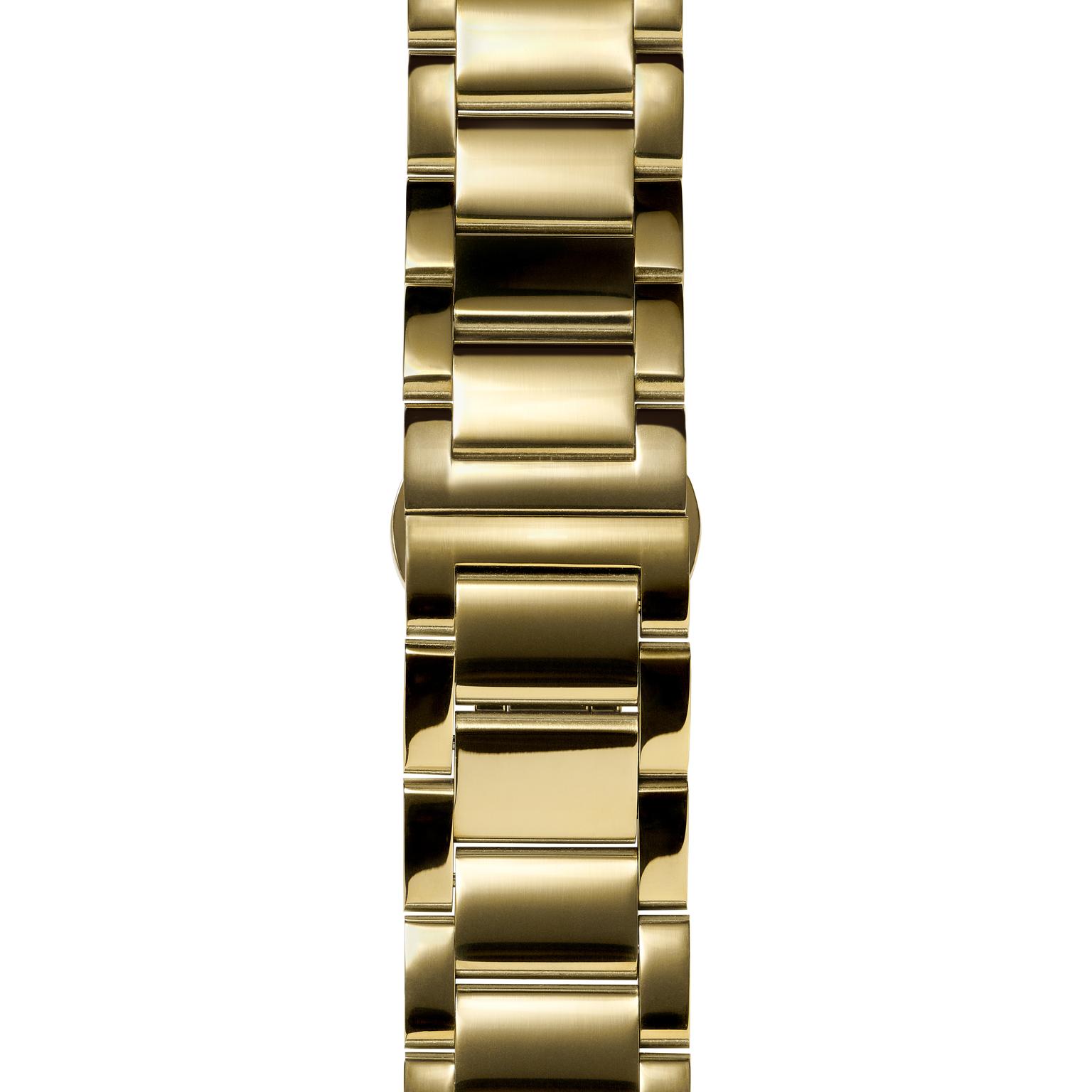 22 mm correa de reloj de acero inoxidable en tono dorado con cierre de mariposa – liberación rápida 22 mm correa de reloj de acero inoxidable en tono dorado con cierre de mariposa – liberación rápida