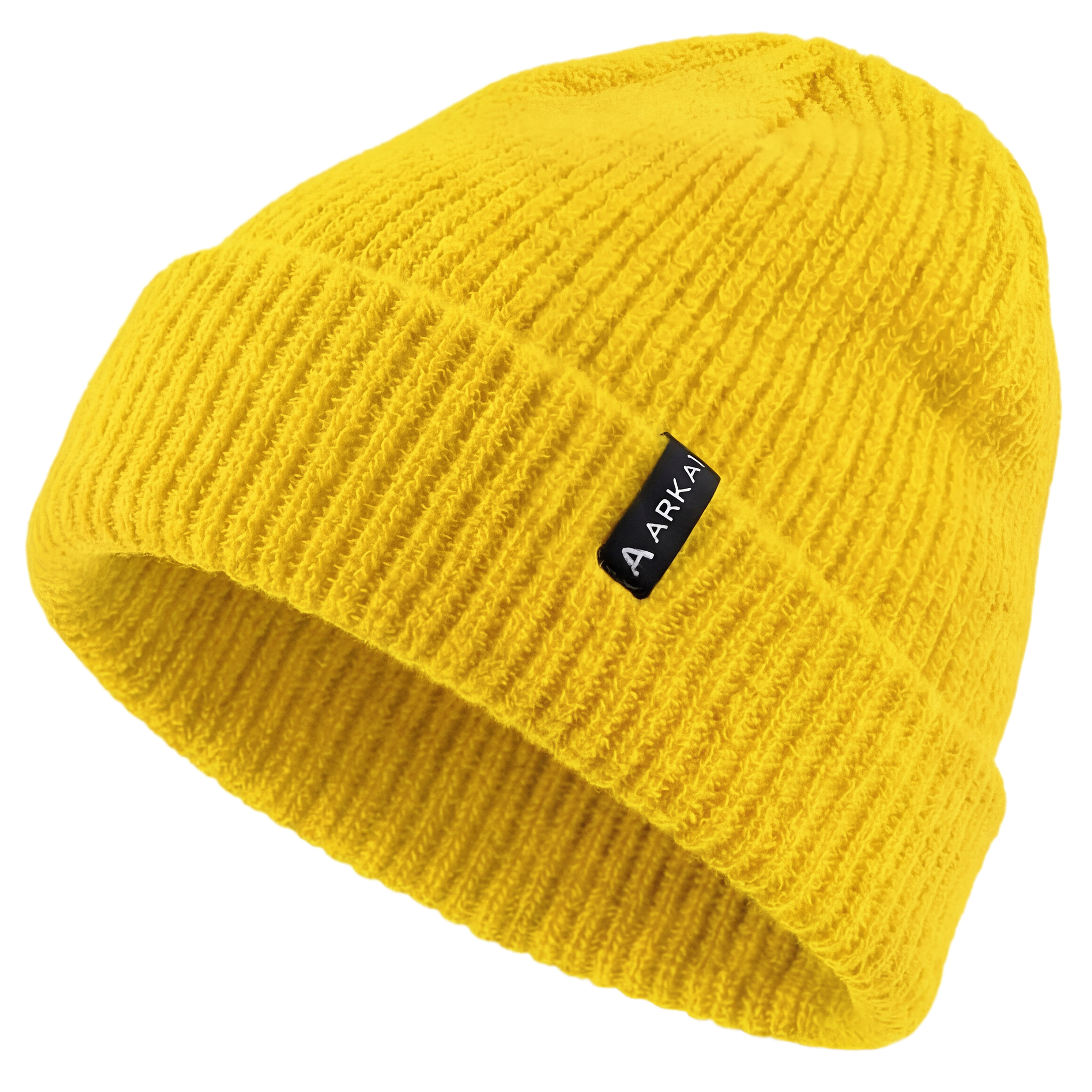 Nordic | Yellow Rib-Knit Fisherman Beanie