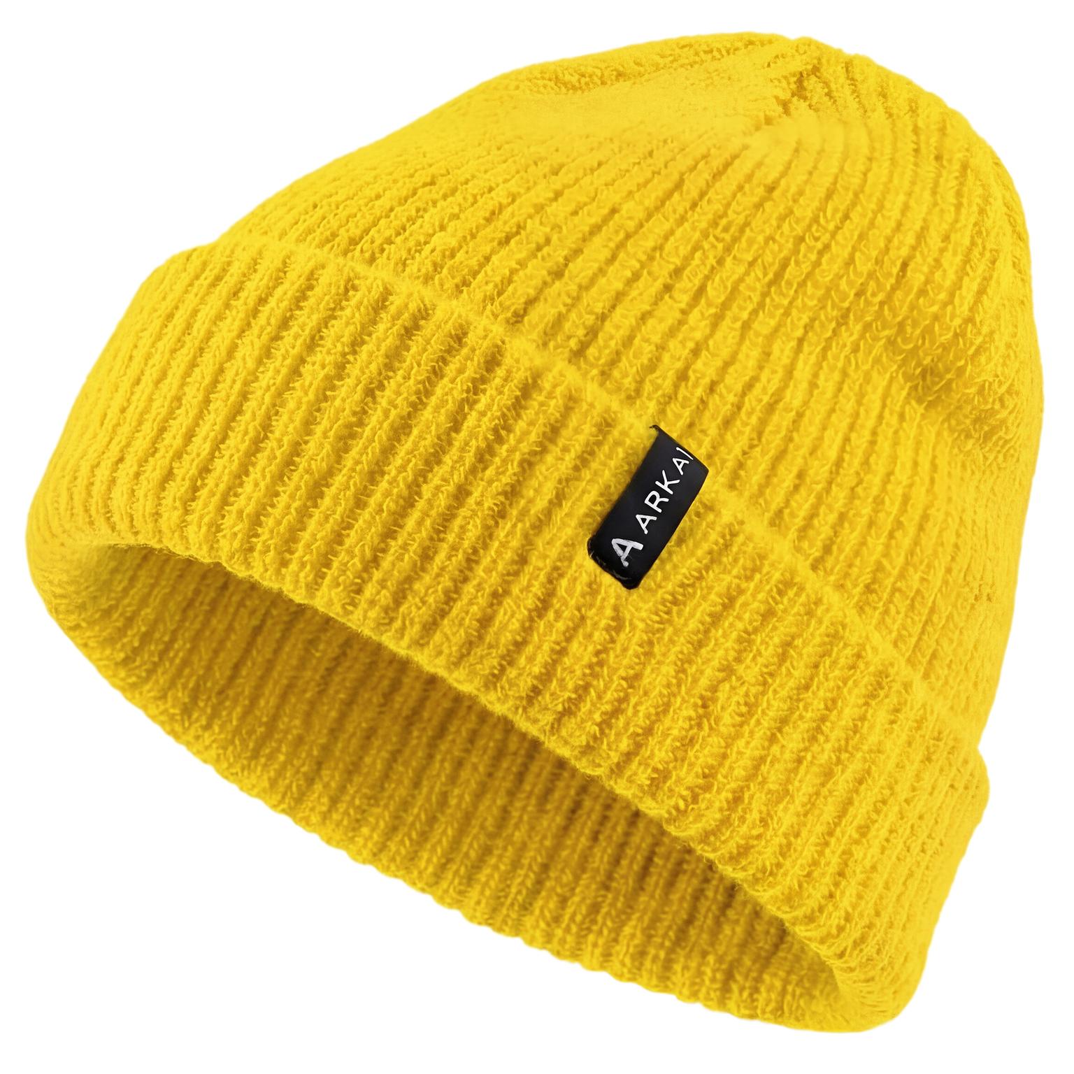 Nordic | Kollane soonikootud kaluri-stiilis beanie Nordic | Kollane soonikootud kaluri-stiilis beanie