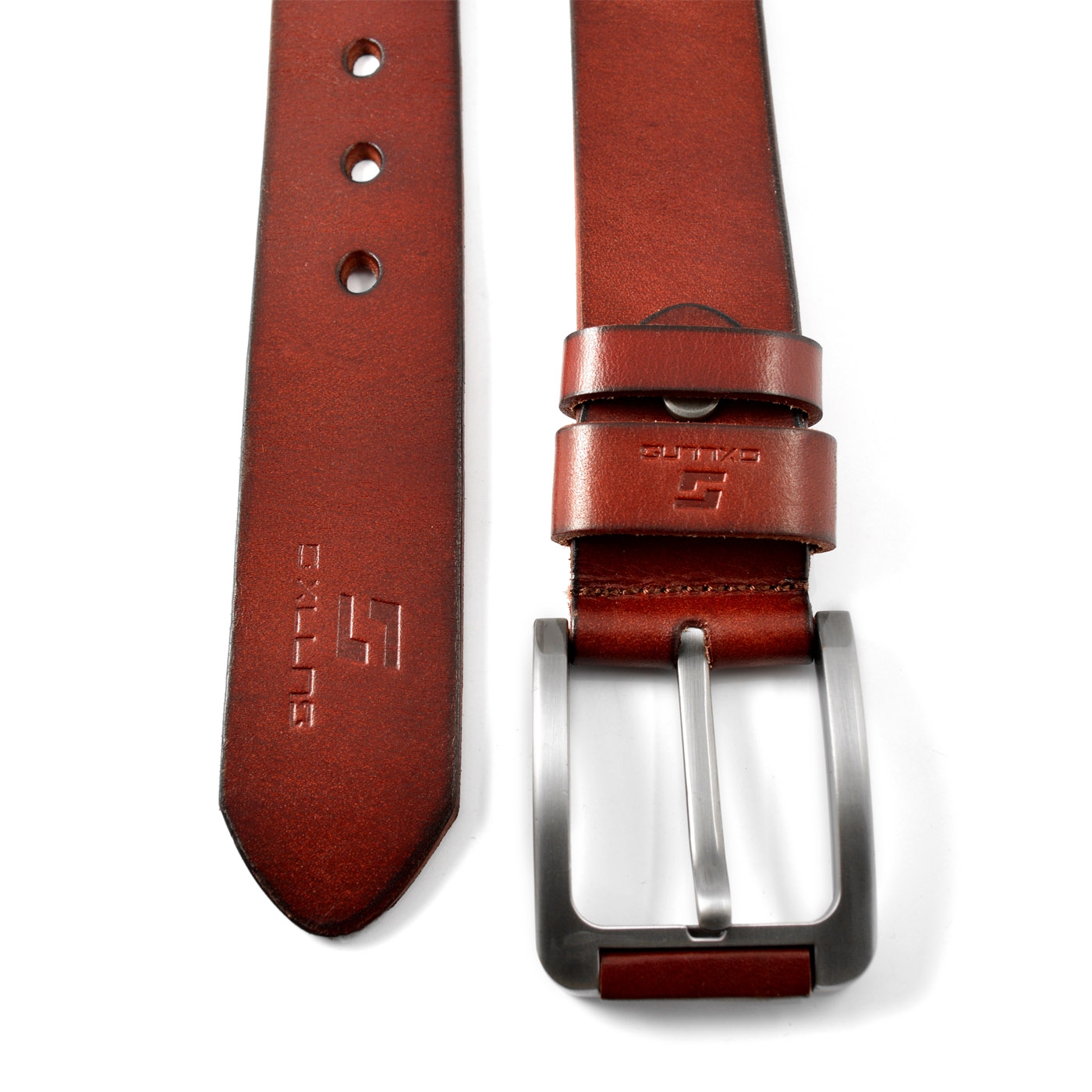 Robuster brauner Gürtel OX - 2