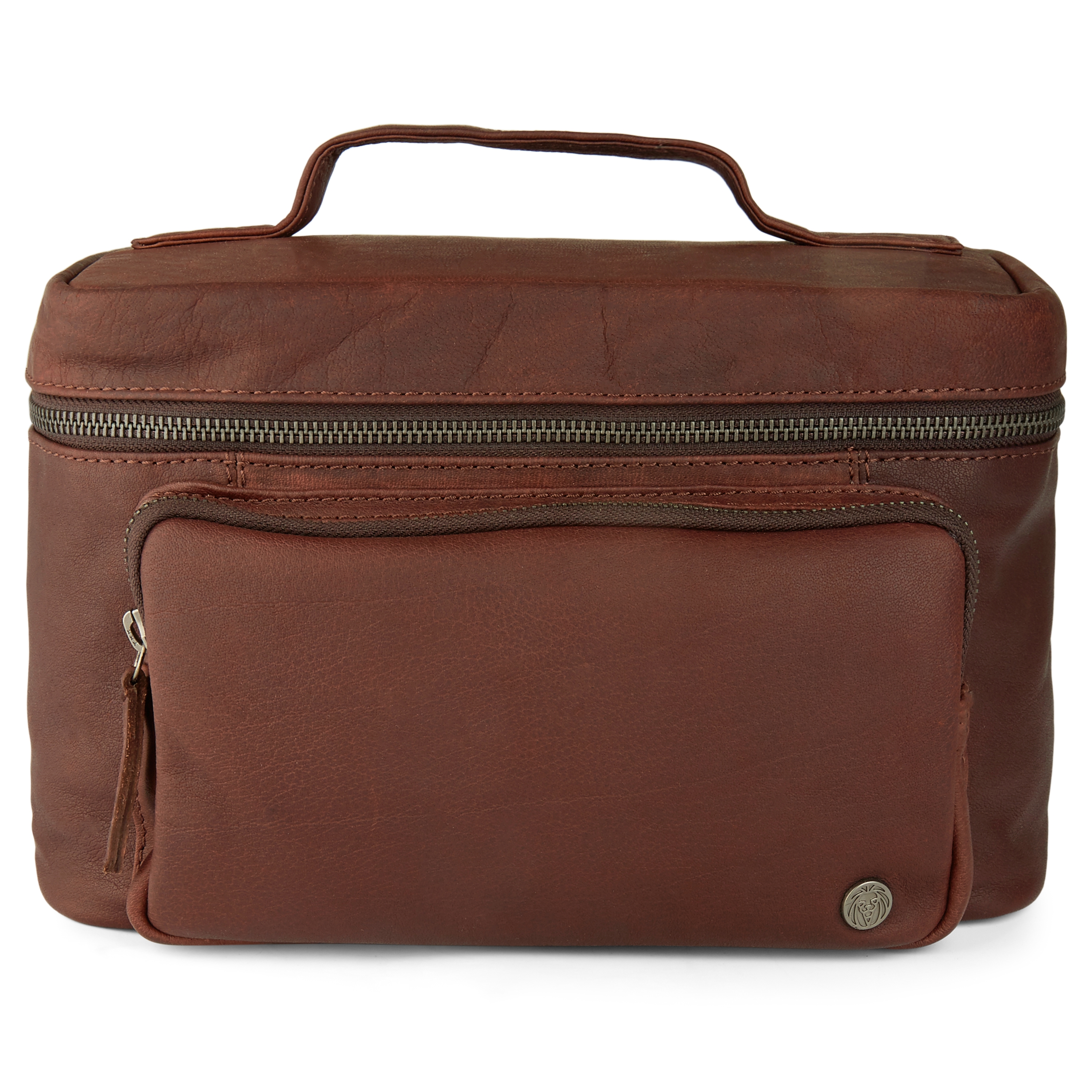 Beauty case XL Oxford in pelle marrone - 2