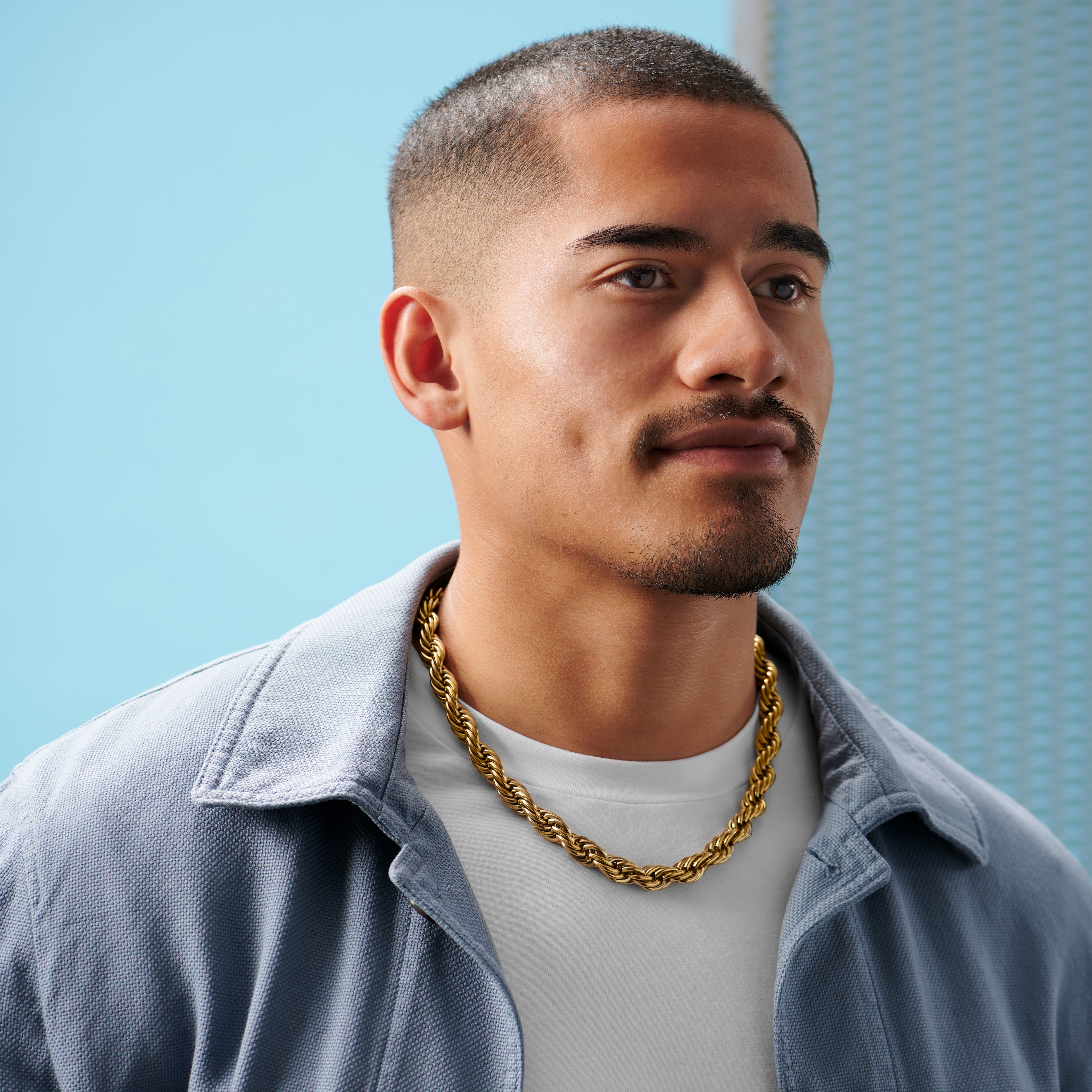 Collin Amager arany tónusú kötél nyaklánc - 10 mm-es - 4