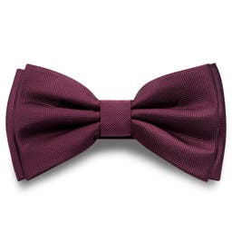 Crimson Pre-Tied Herringbone Bow Tie