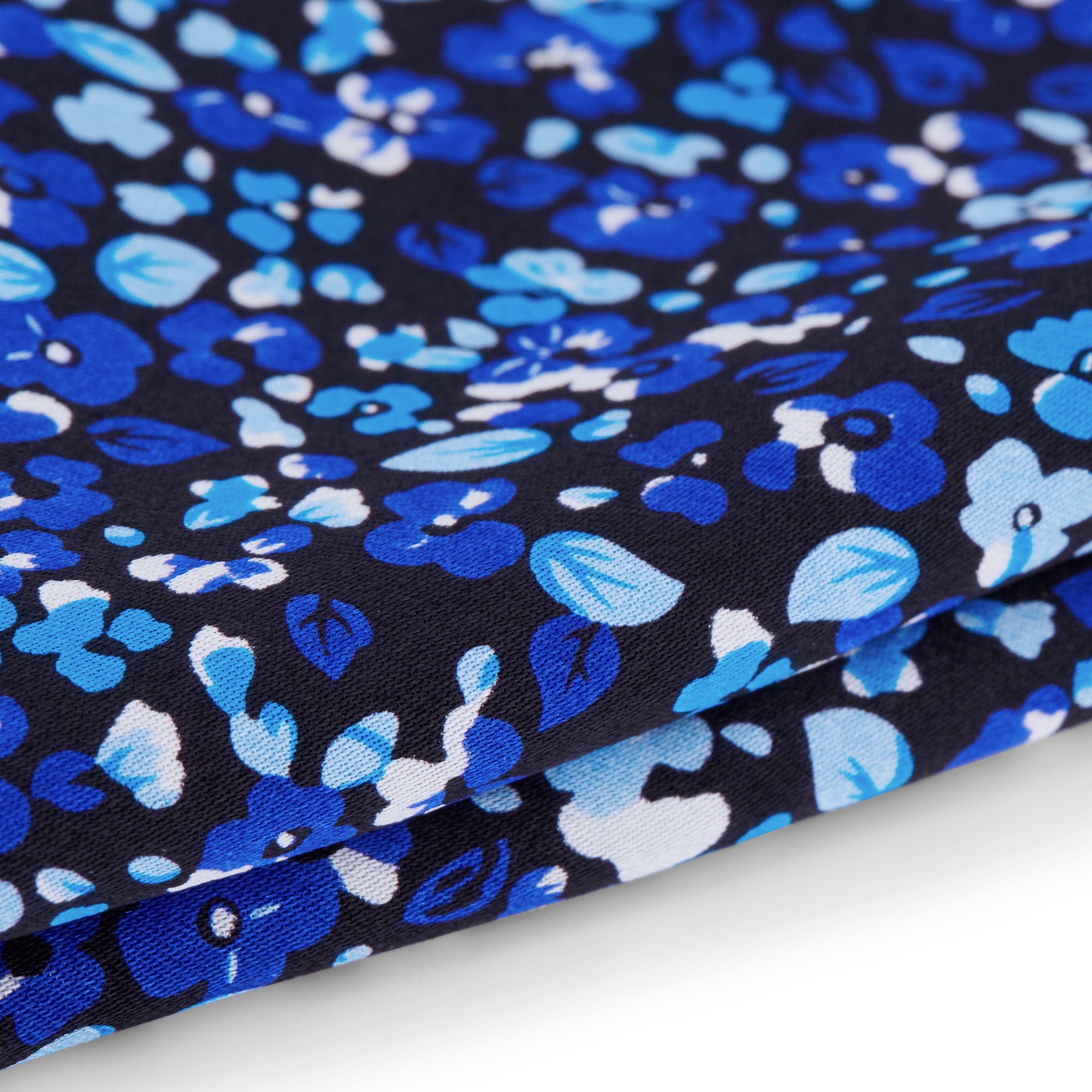 Schwarzes & Blaues Florales Einstecktuch - 2