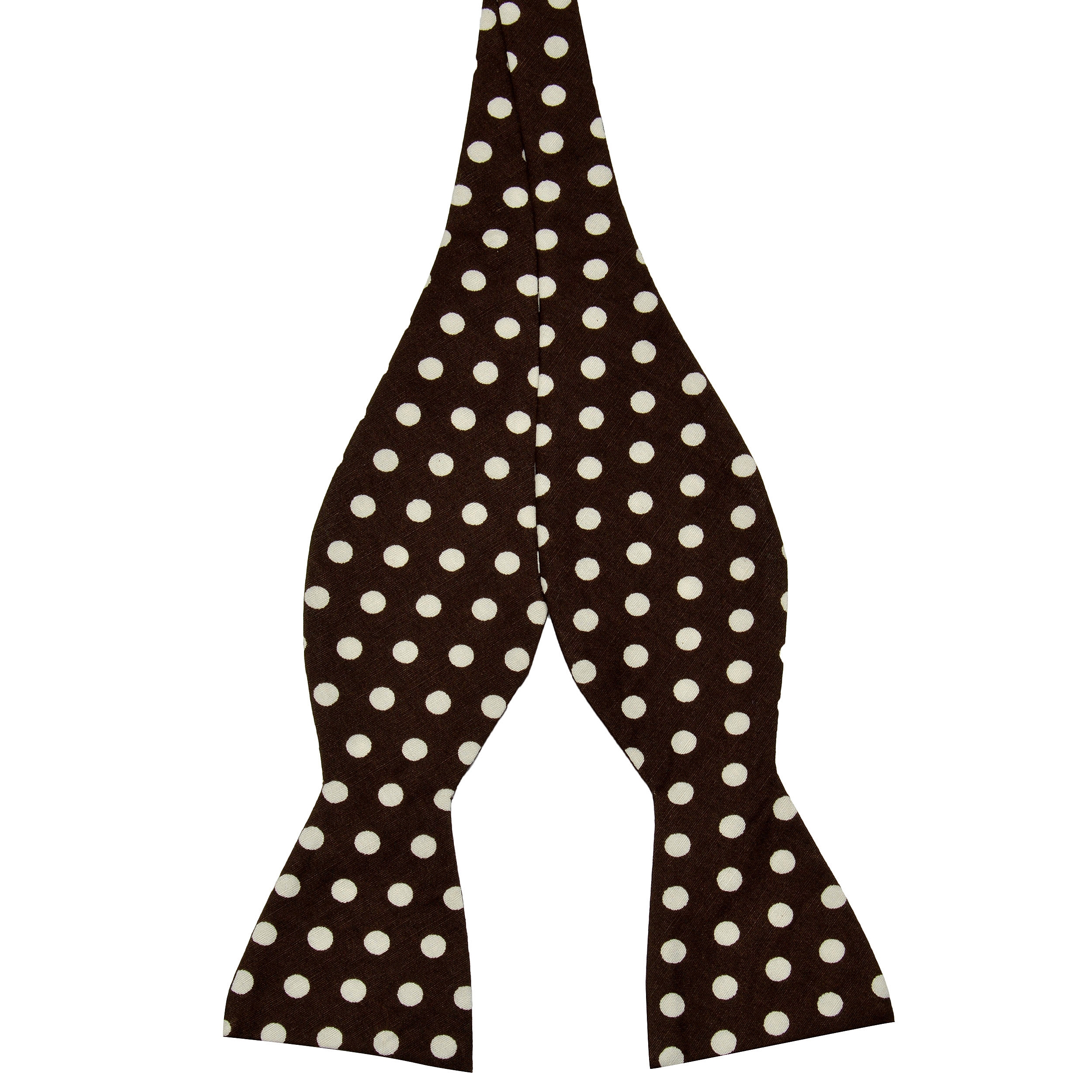 Viazací bavlnený motýlik s hnedými bodkami - 1