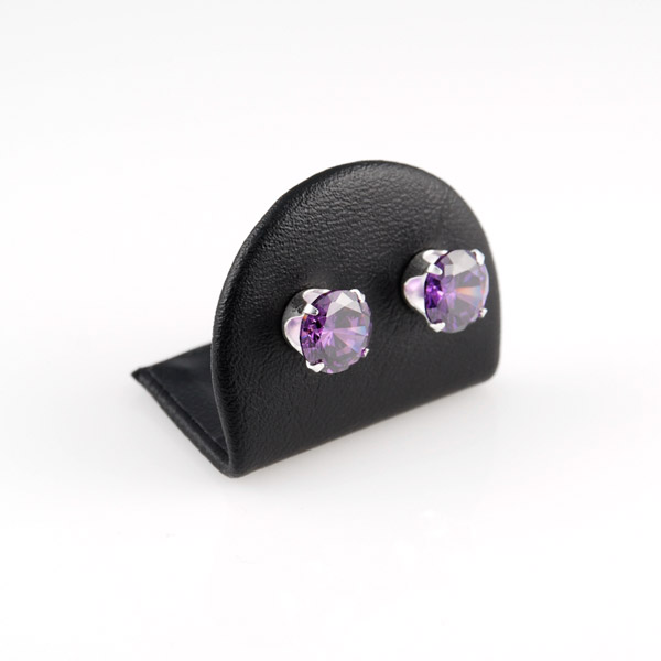 Lilla Runde 7mm Zirkon Øreringe - 2