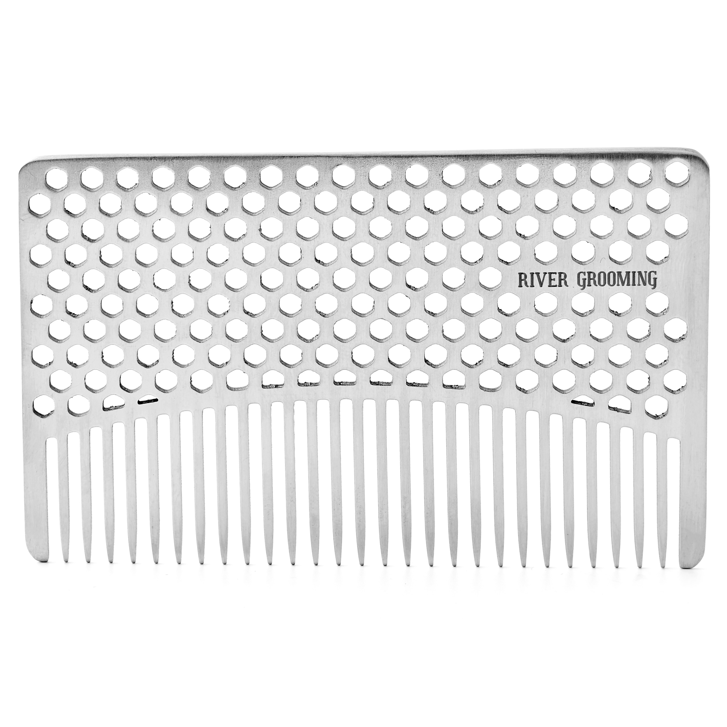 Conclusie vreugde Duplicaat Credit Card Size Stainless Steel Comb | In stock! | River Grooming