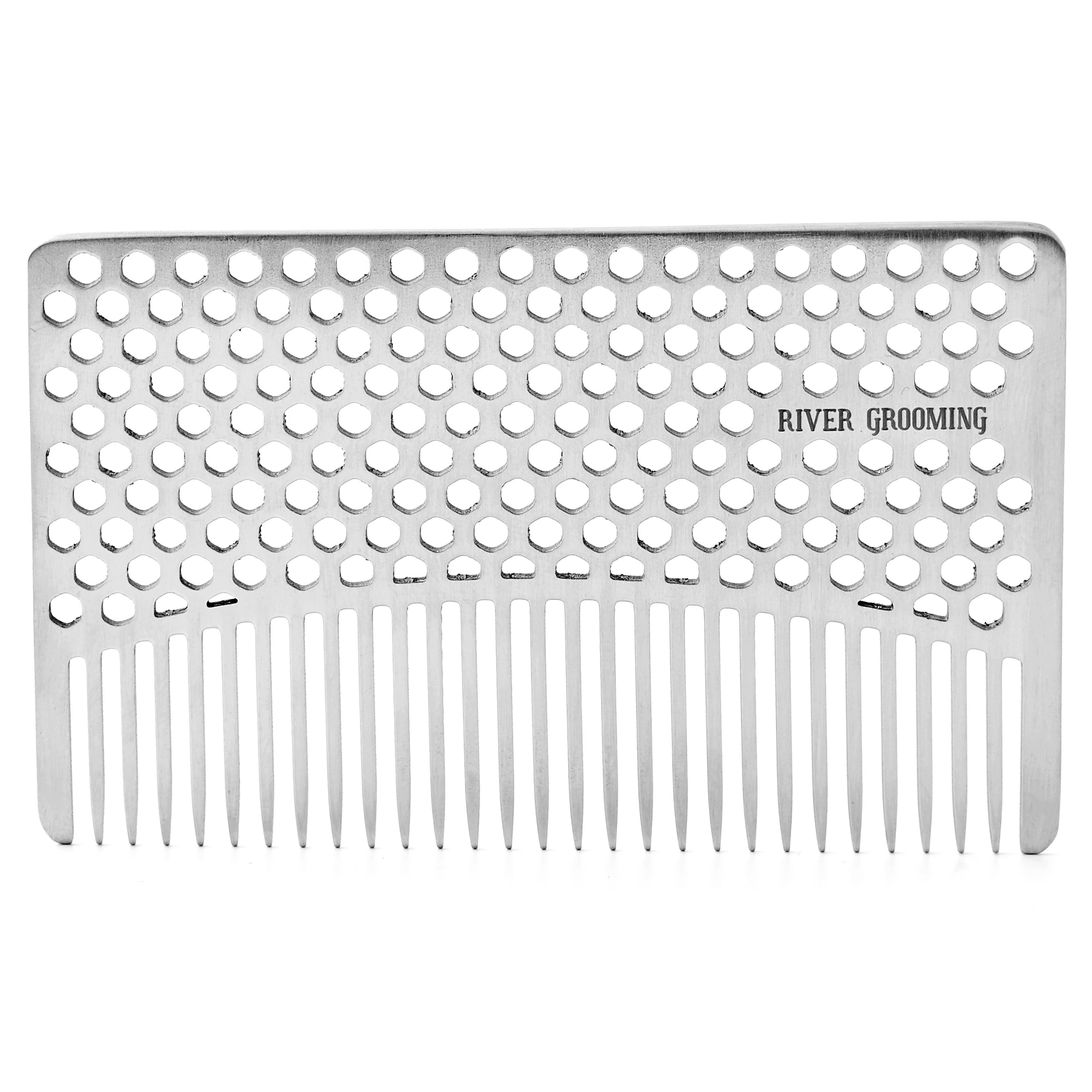 Credit Card Size Stainless Steel Comb