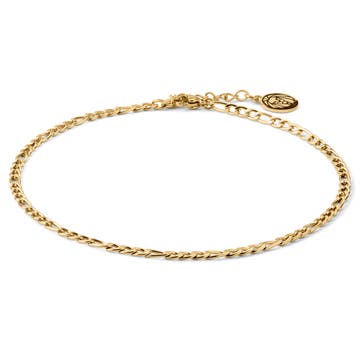 Gold-Tone Stainless Steel Figaro Chain Men's Anklet Gold-Tone Stainless Steel Figaro Chain Men's Anklet