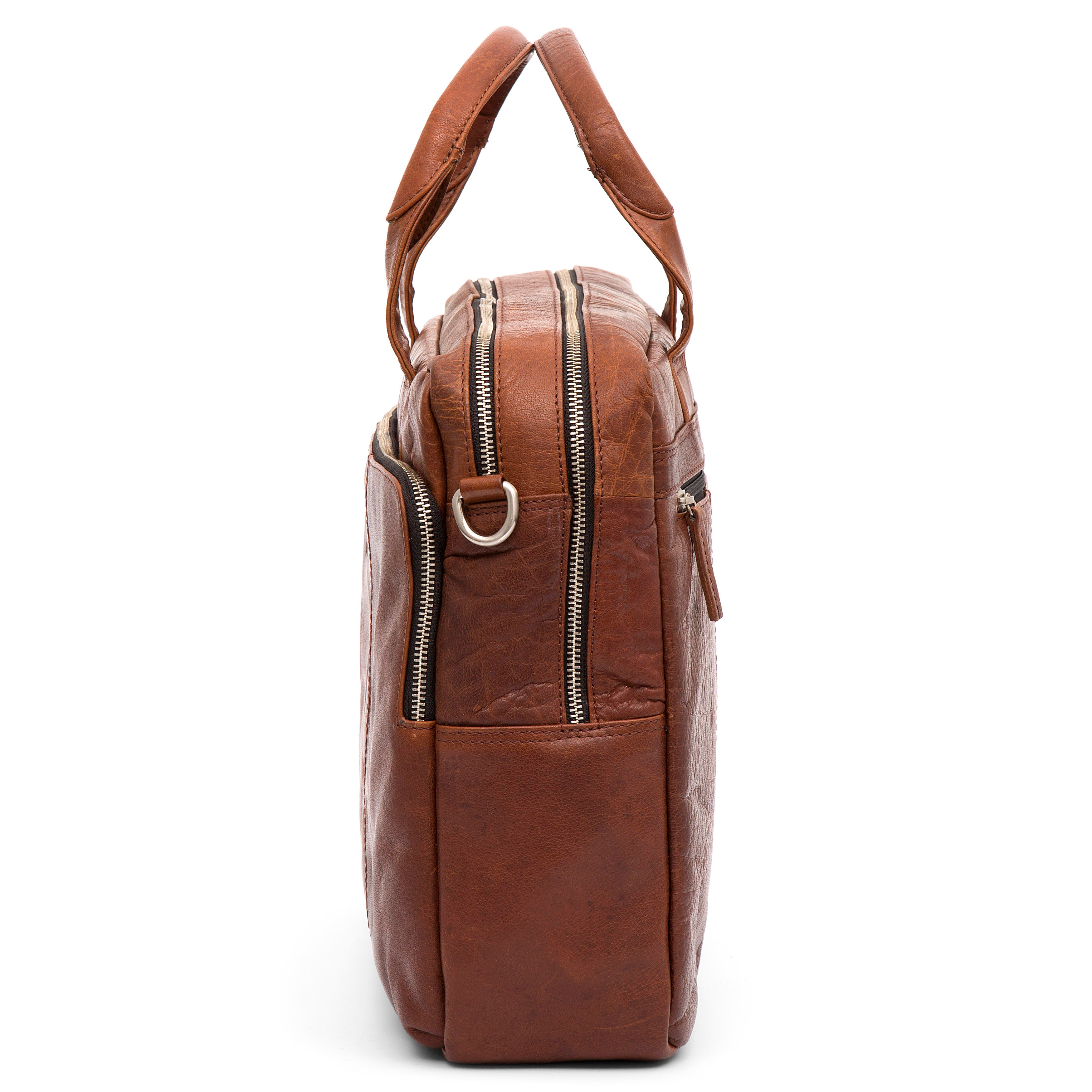 Montreal Ljusbrun Arbetsväska i Läder - 5