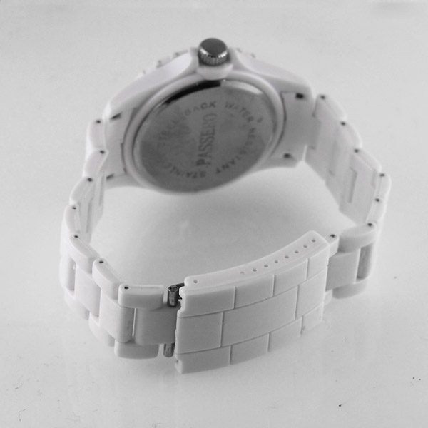 PASSERO - Hvidt Plastik Ur - 2