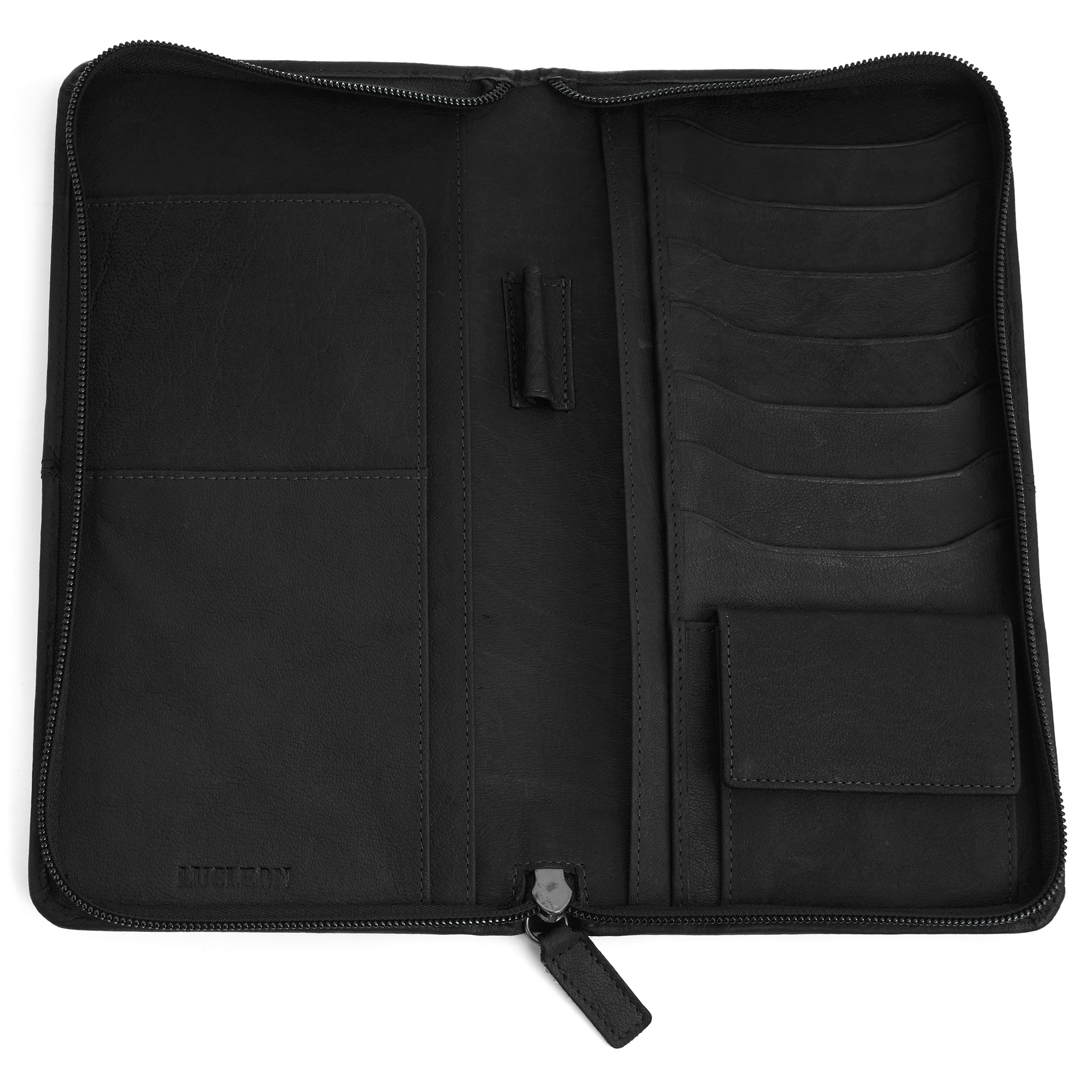 Oxford Large Rejsetegnebog i Sort Læder - 2