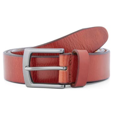 Brown & Gray Classic Leather Rawhide Belt