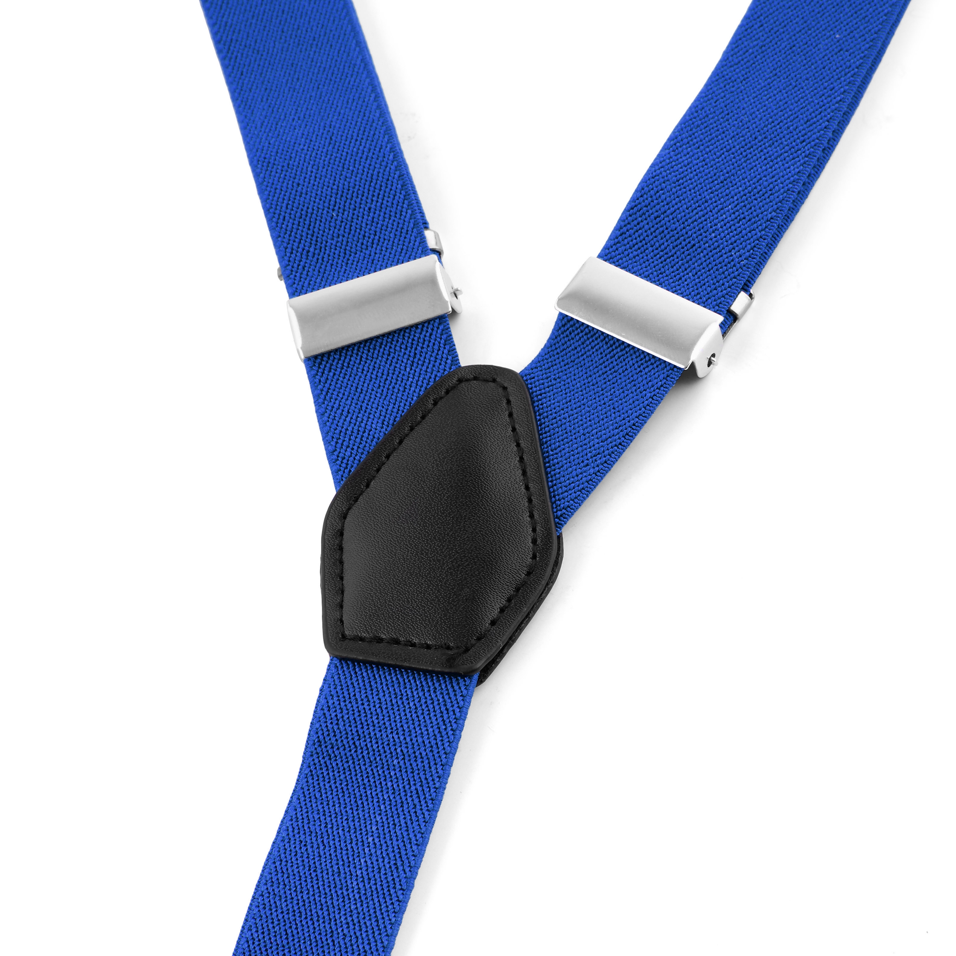 Wide clip-on braces – Royal blue