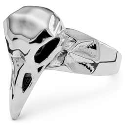 Mack | Silver-Tone Stainless Steel Raven Ring