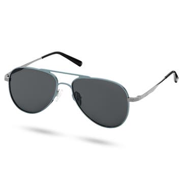 Тъмносиви поляризирани титанови авиаторски слънчеви очила