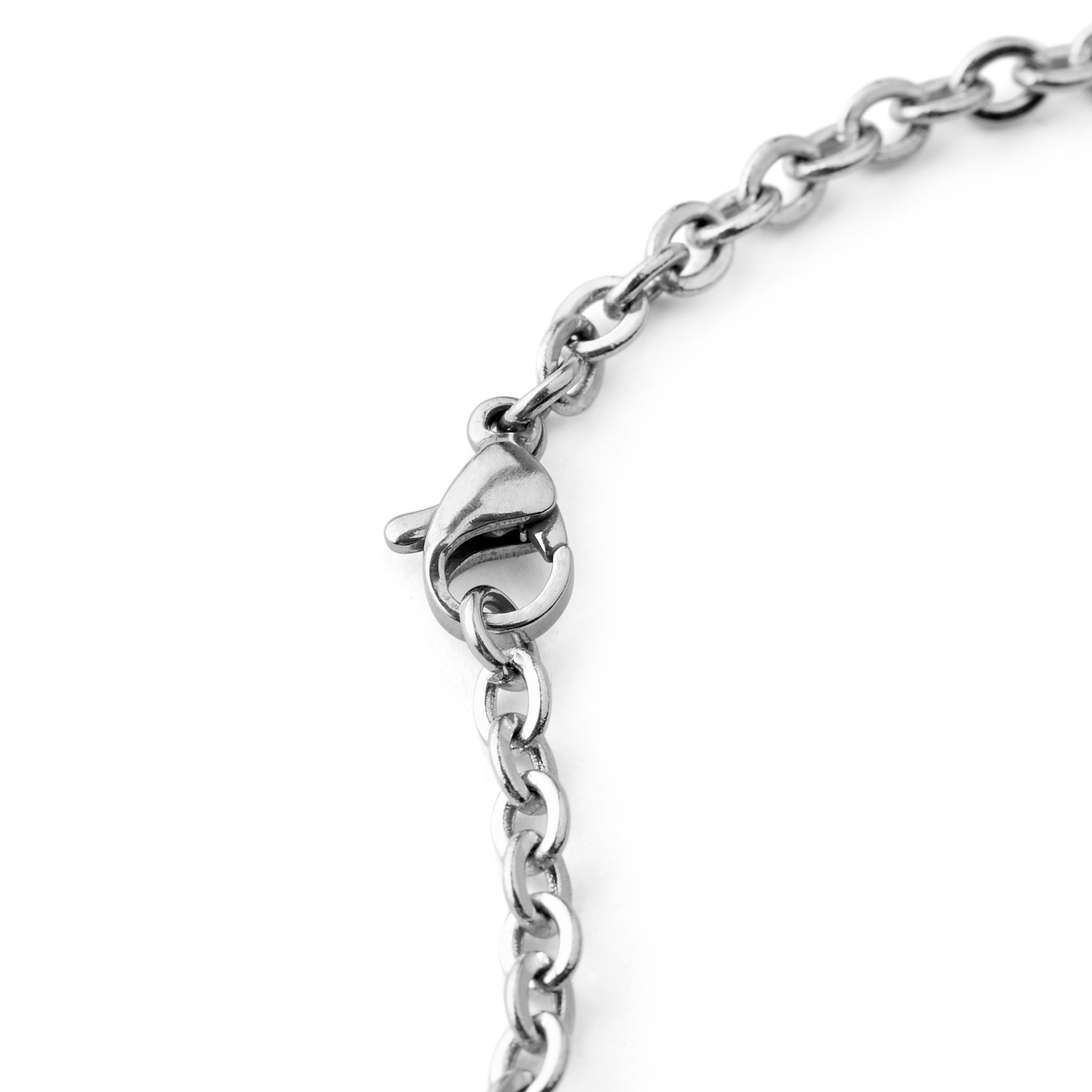 Μπλε & Ασημί Κολιέ με Σταυρό - 4