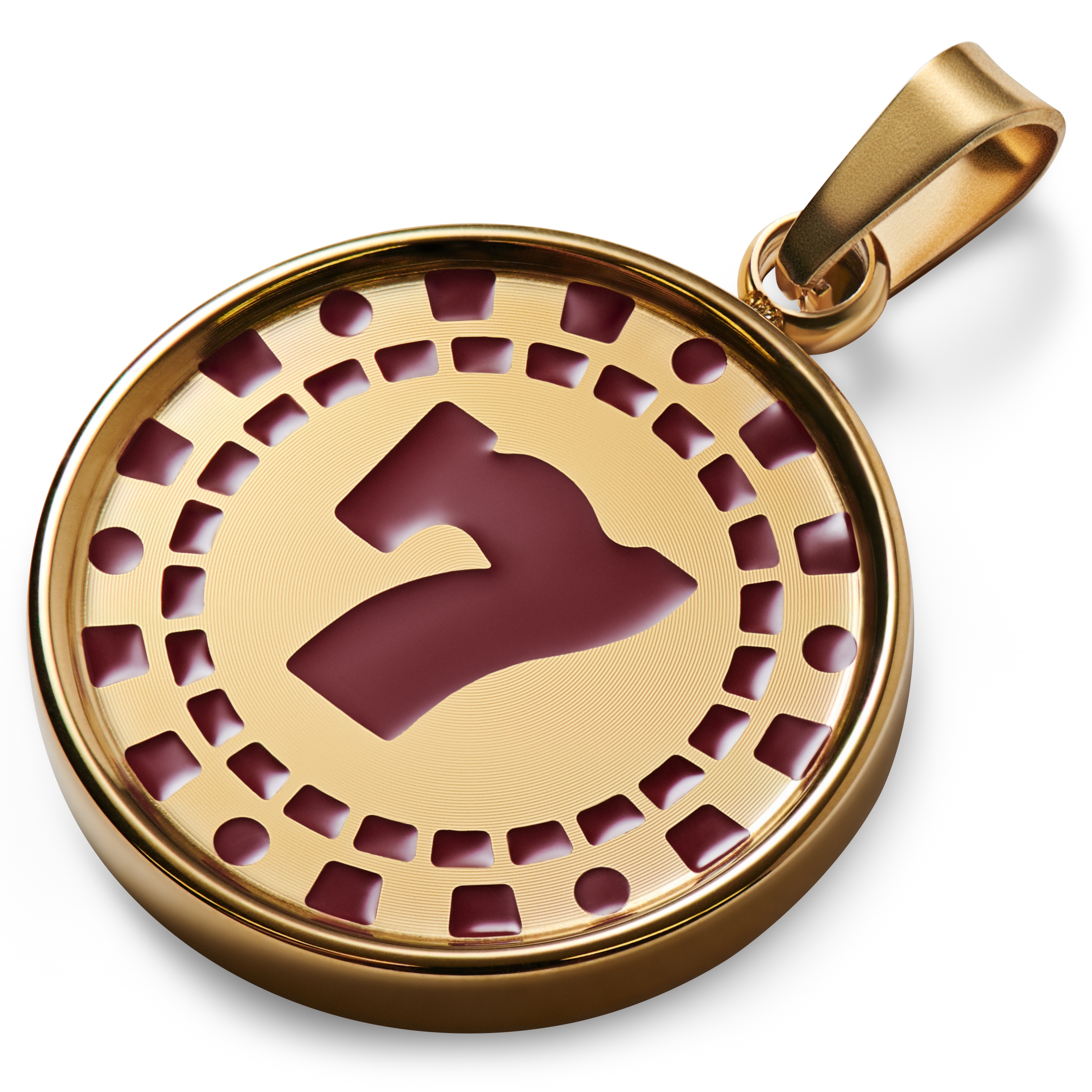 Ace | Gulltonet 7 Poker Sjetong Pendant - 2