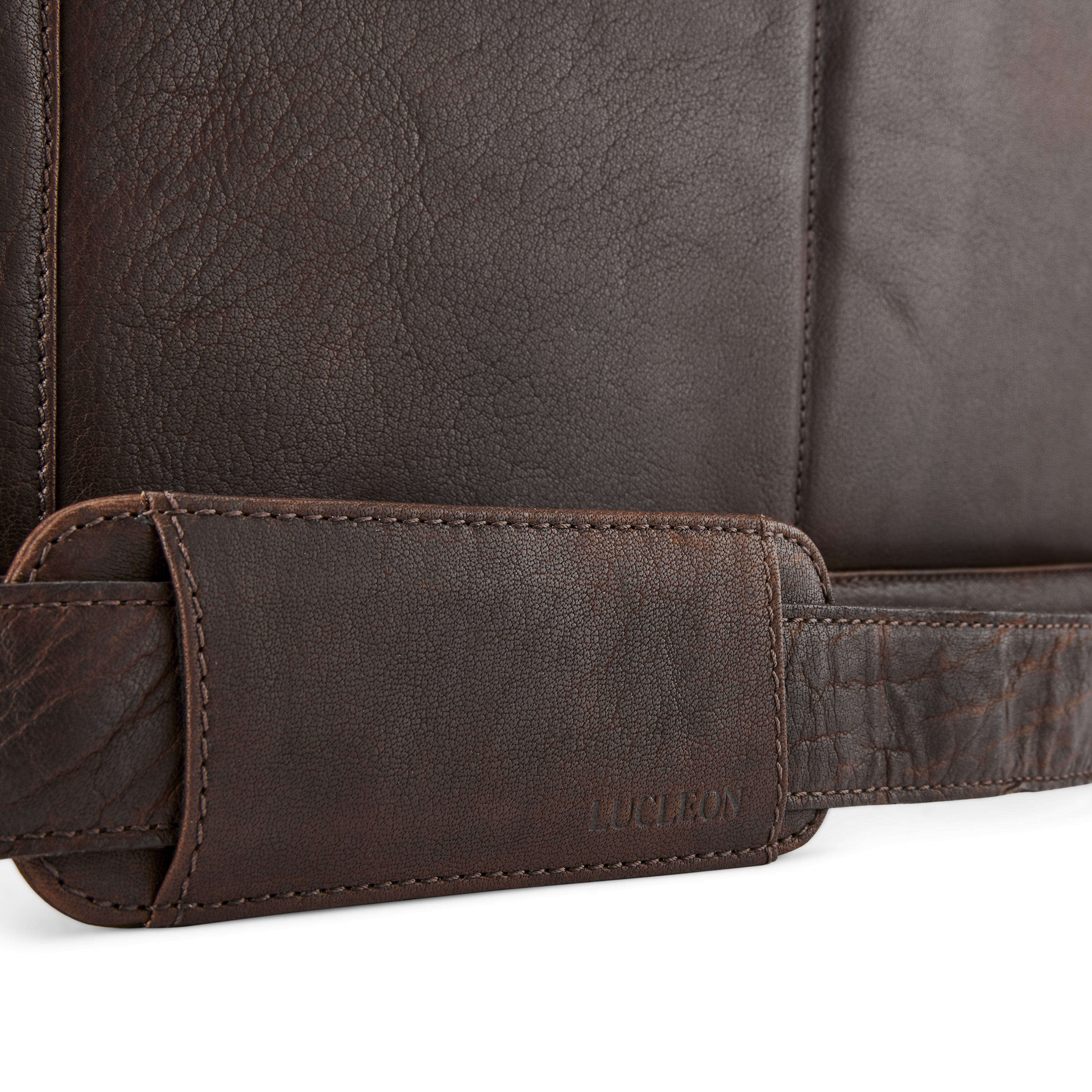 Montreal Classic Braune Leder Laptoptasche - 9