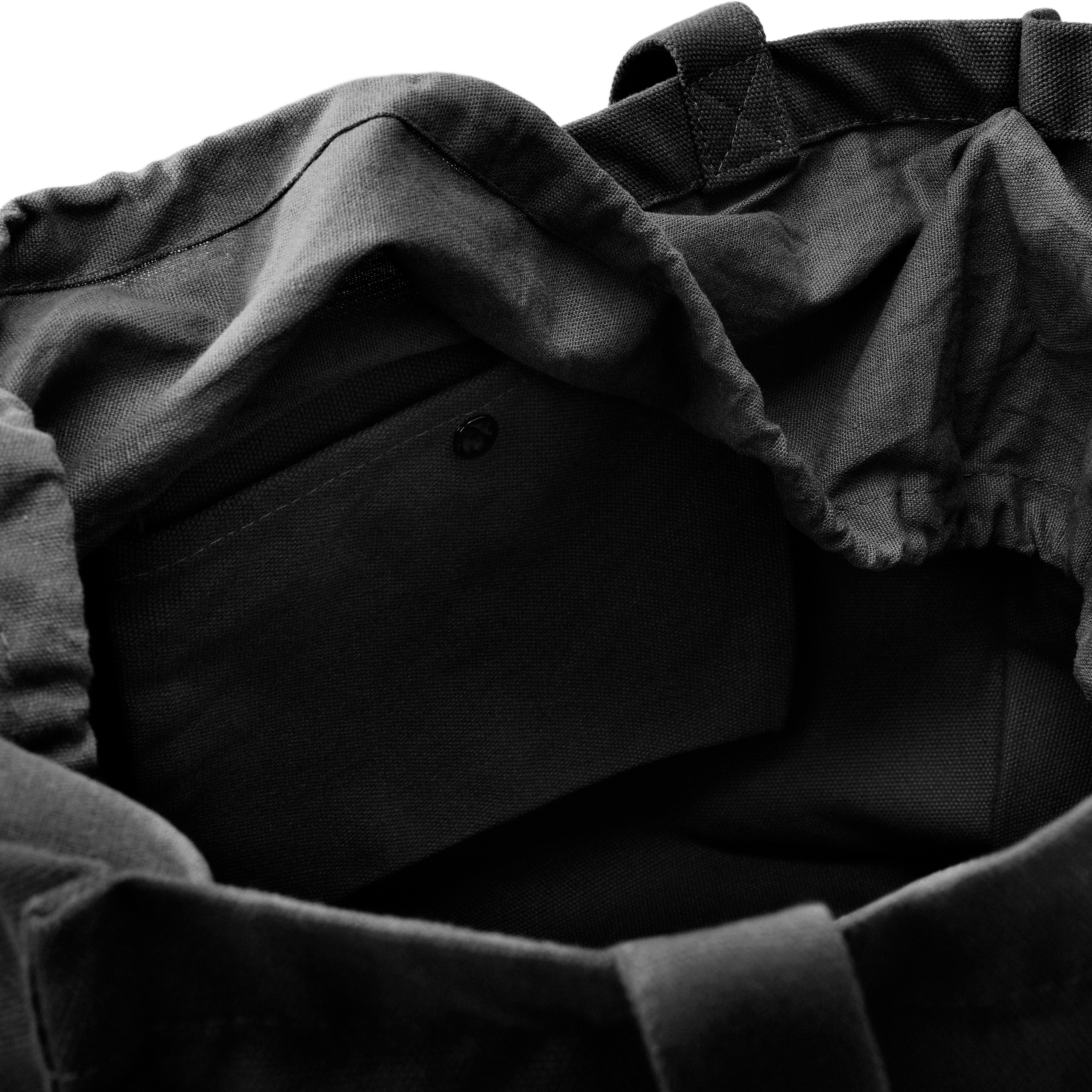 Otsu - Medium black cotton tote bag  - 6