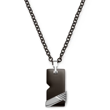 Modern Svart Dog Tag Halsband Modern Svart Dog Tag Halsband