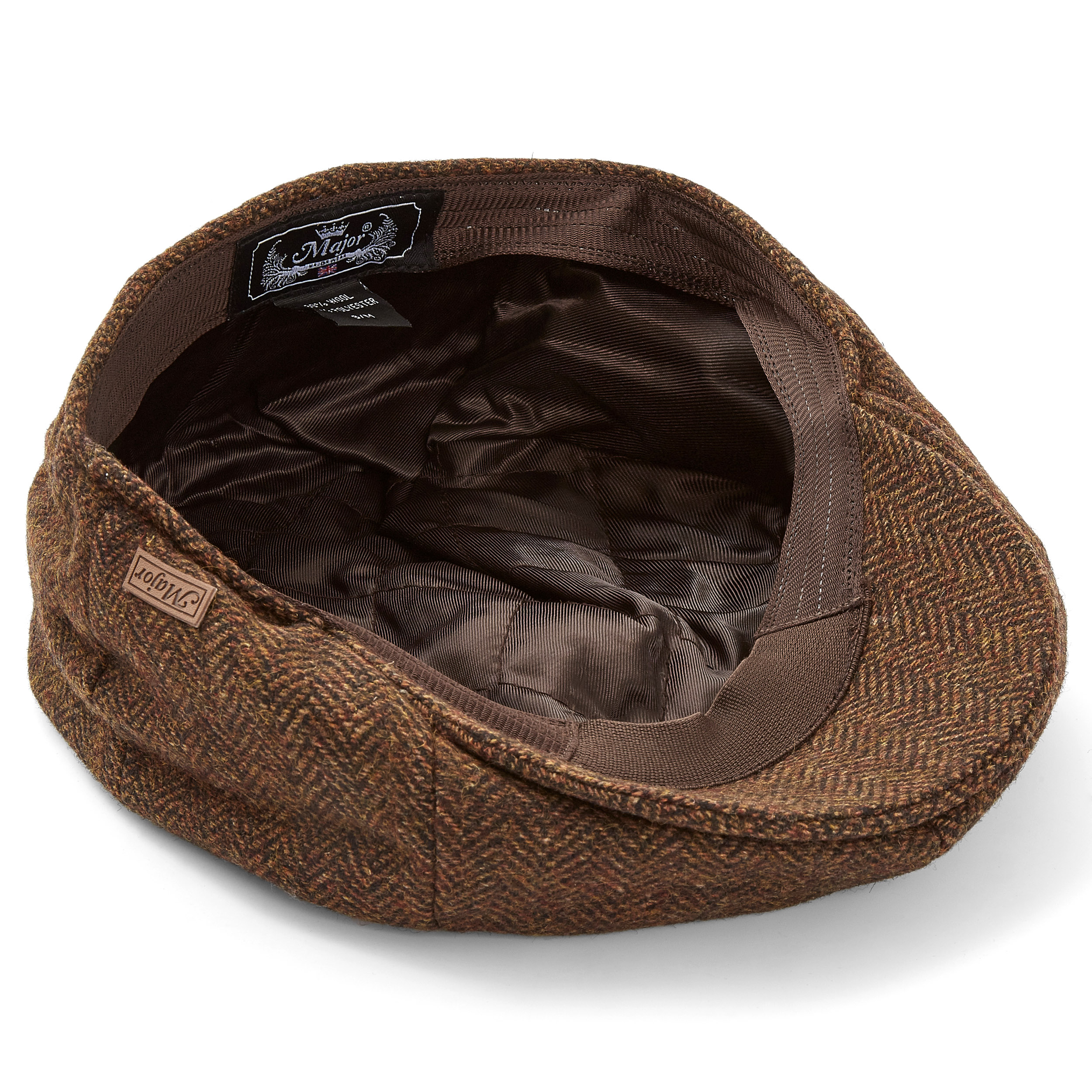 Mörkbrun Newsboy-Keps - 4