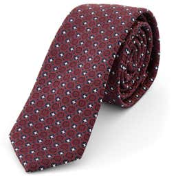 Red, Black & White Tapestry Polyester Tie