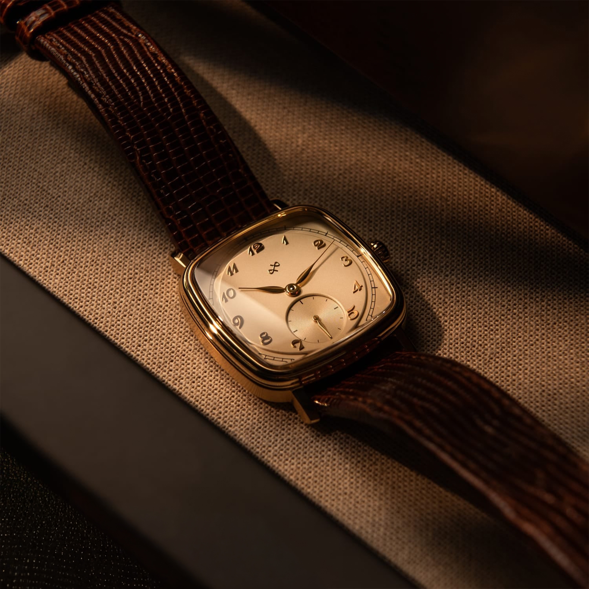 AV86 | 1954 Amalfi Мъжки механичен часовник в златисто и екрю - 7