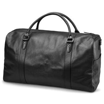 Black Full-Grain Leather Duffel Bag Black Full-Grain Leather Duffel Bag