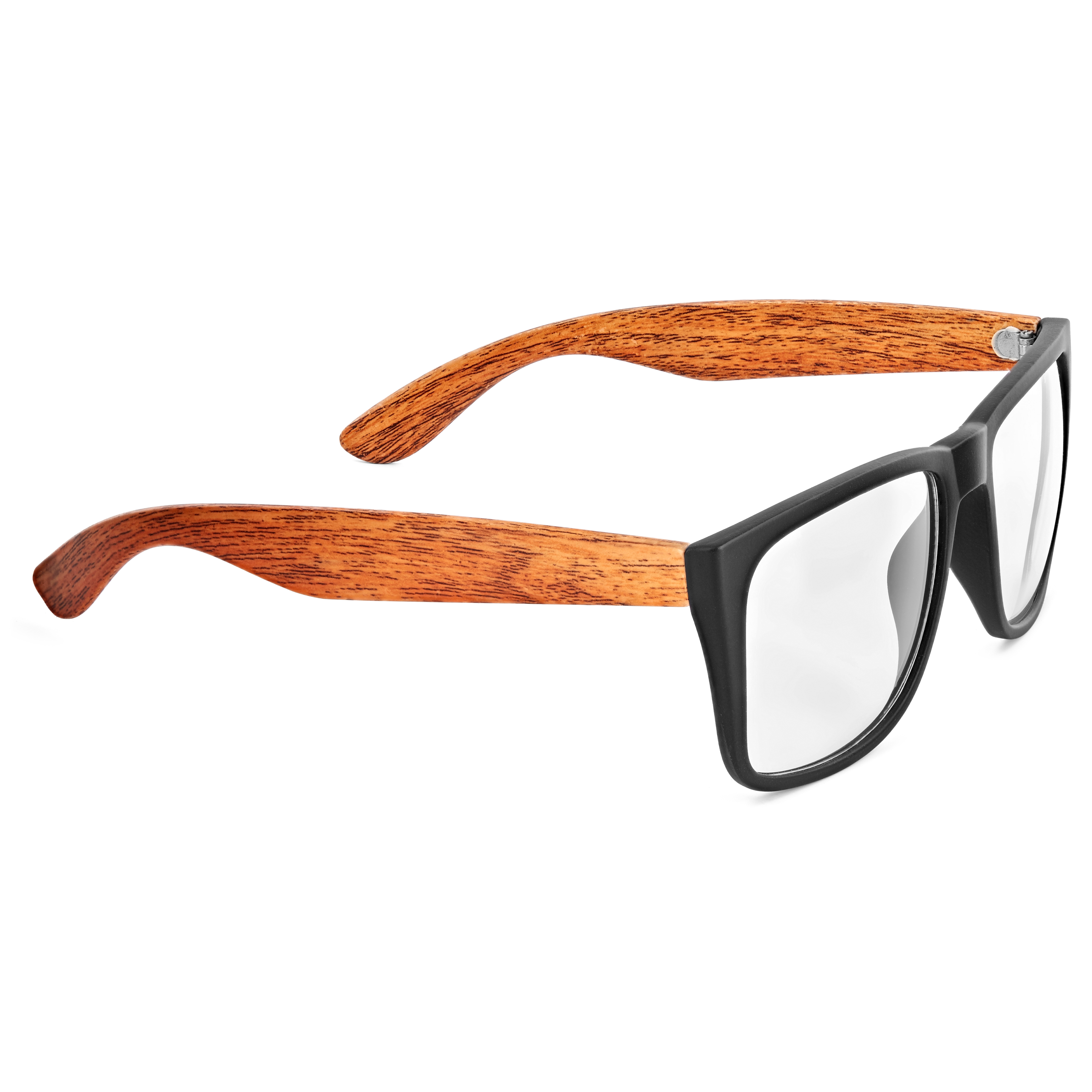 Oranžové brýle imitace dřeva - 3