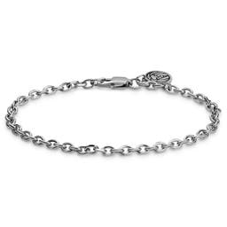 Essentials | 4 mm Silver-Tone Cable Chain Bracelet